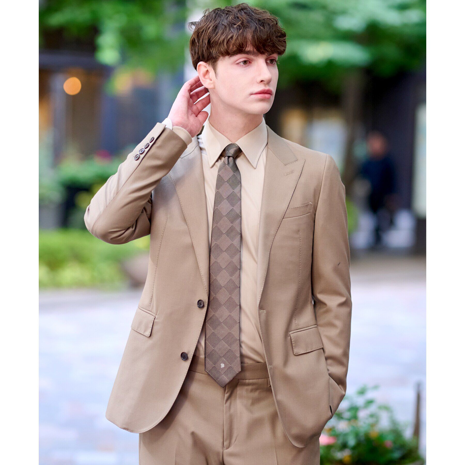 DRESSTERIOR「【セットアップ可】ピークドラペルSET UPジャケット」|テーラードジャケット|