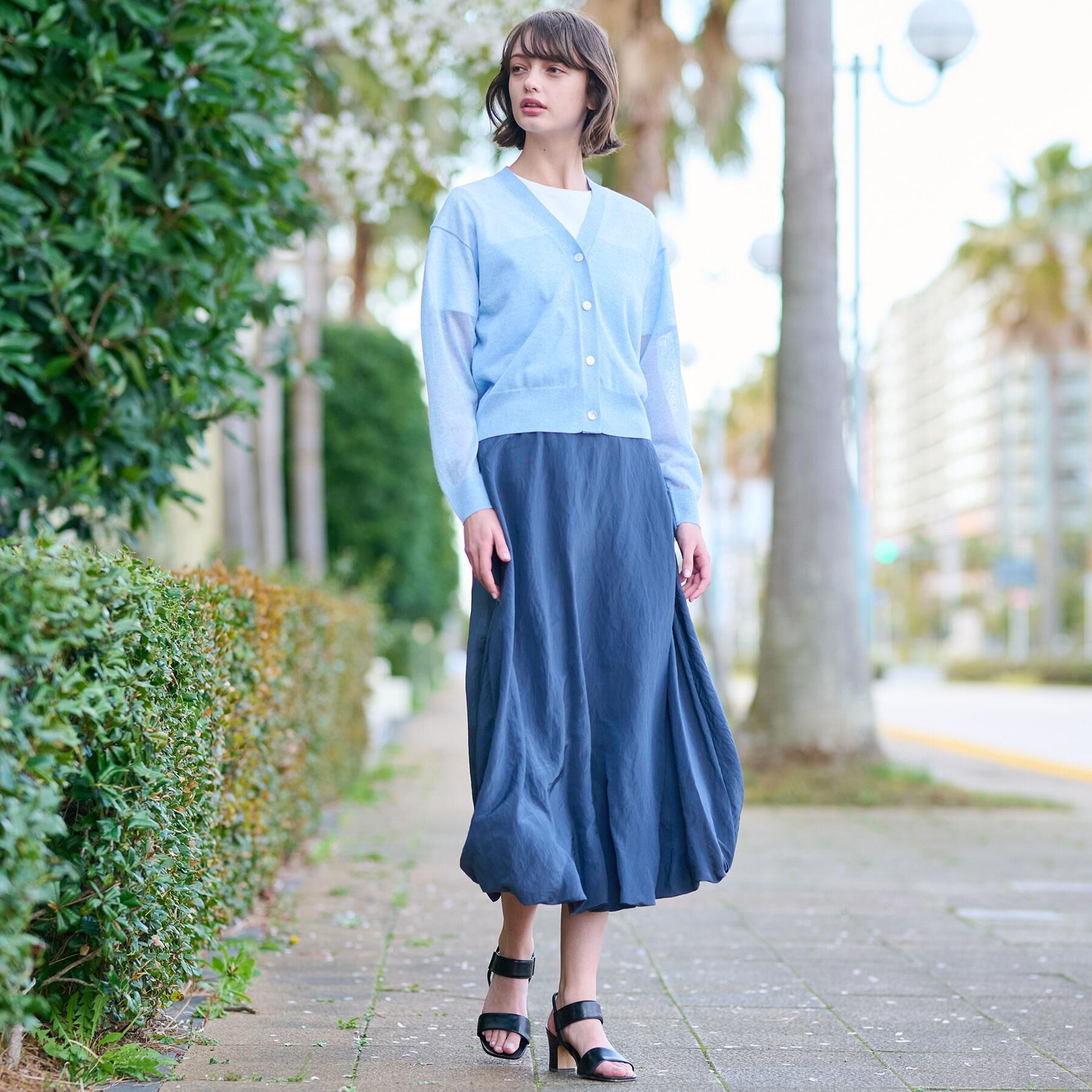 DRESSTERIOR「【洗える/ショート丈】シアーコンビカーディガン」|カーディガン|