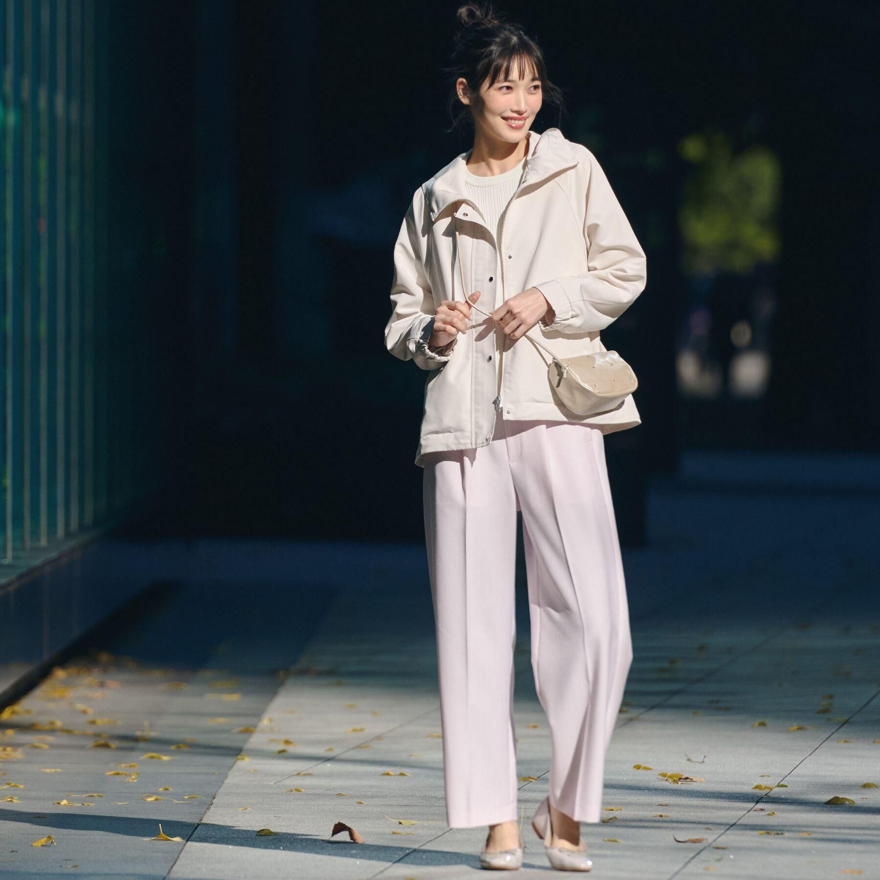 grove「スタイリングが上品に決まる、ウールライクワイドパンツ」|その他|