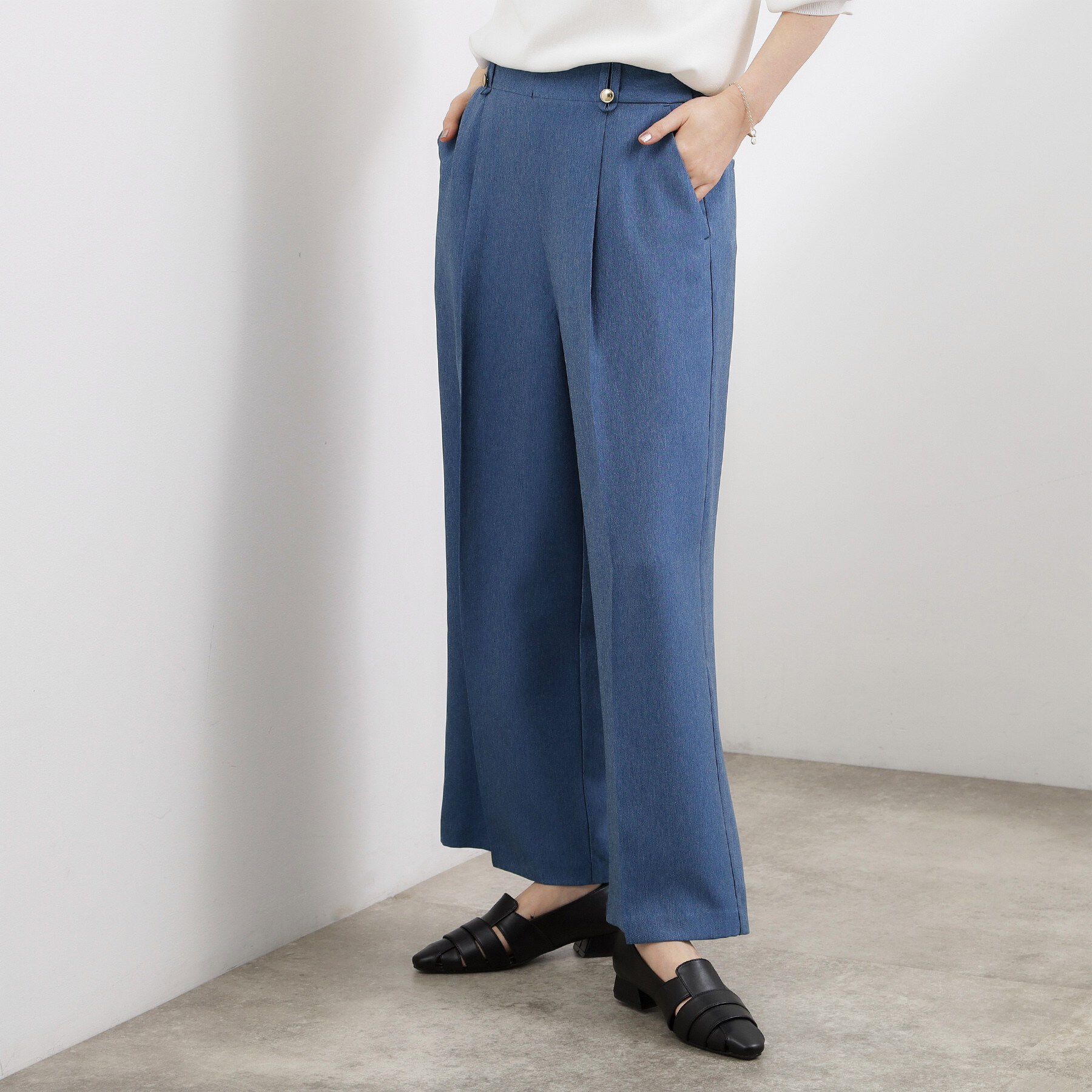 grove「デニムライク ワイドストレートパンツ」|その他|