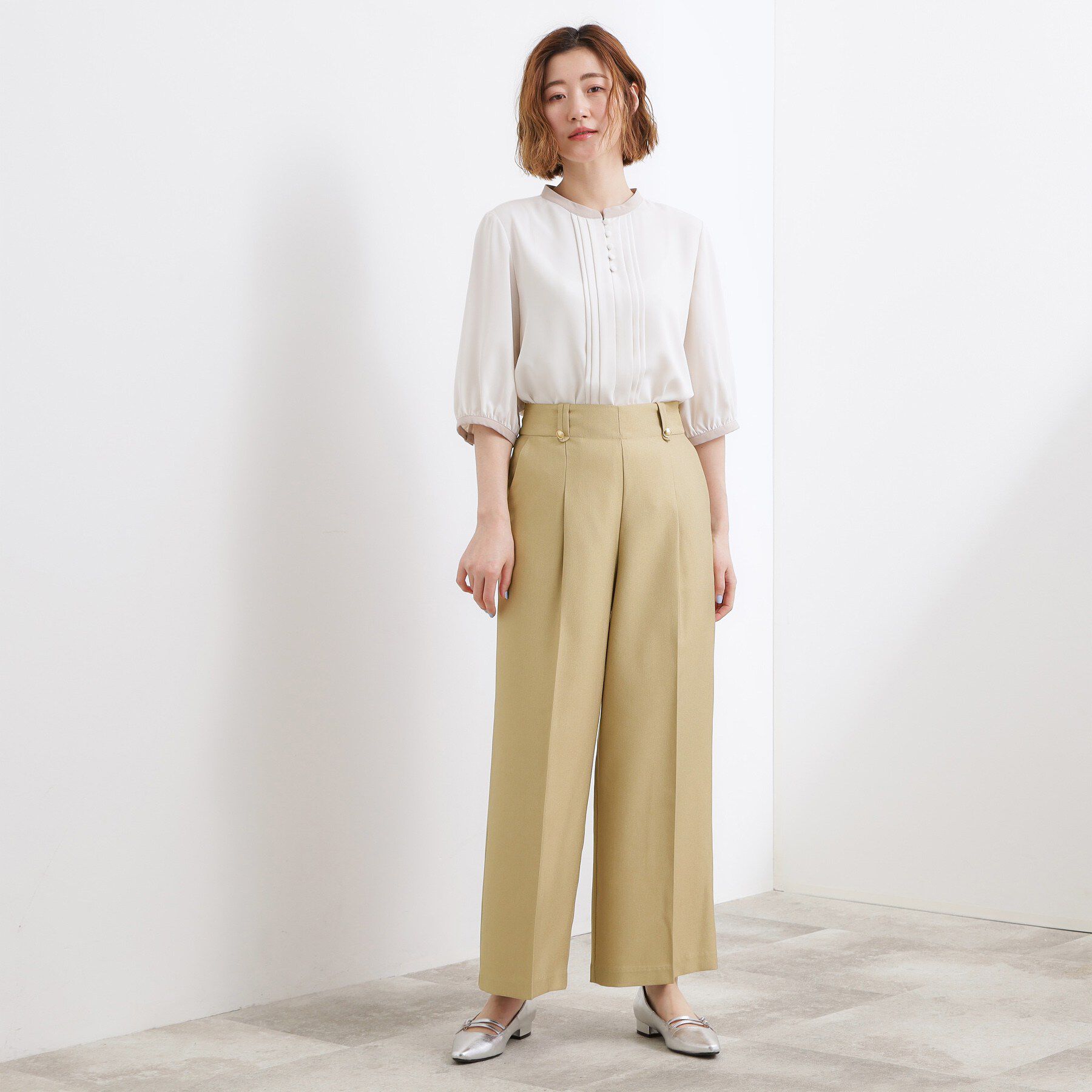 grove「デニムライク ワイドストレートパンツ」|その他|