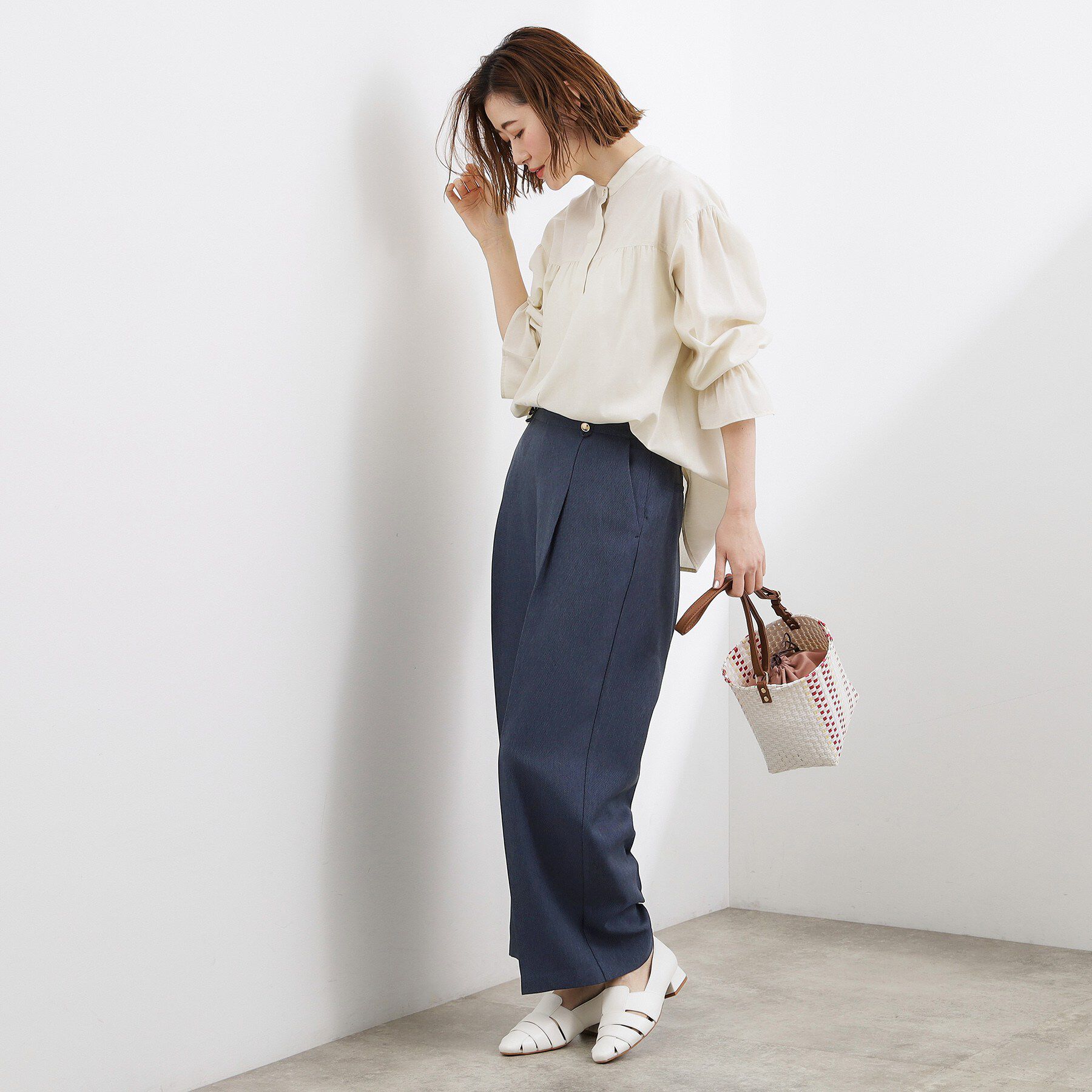 grove「デニムライク ワイドストレートパンツ」|その他|