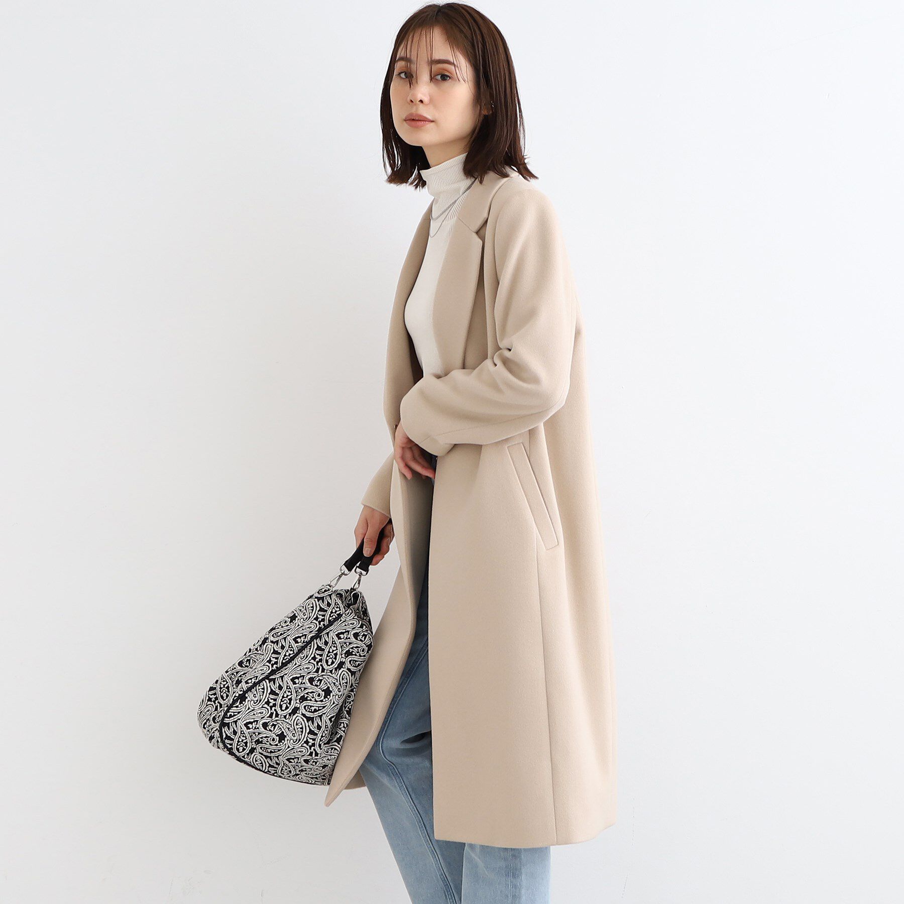 INDIVI「【定番人気！/名品コート/日本製】ウール100%チェスターコート」|チェスターコート|