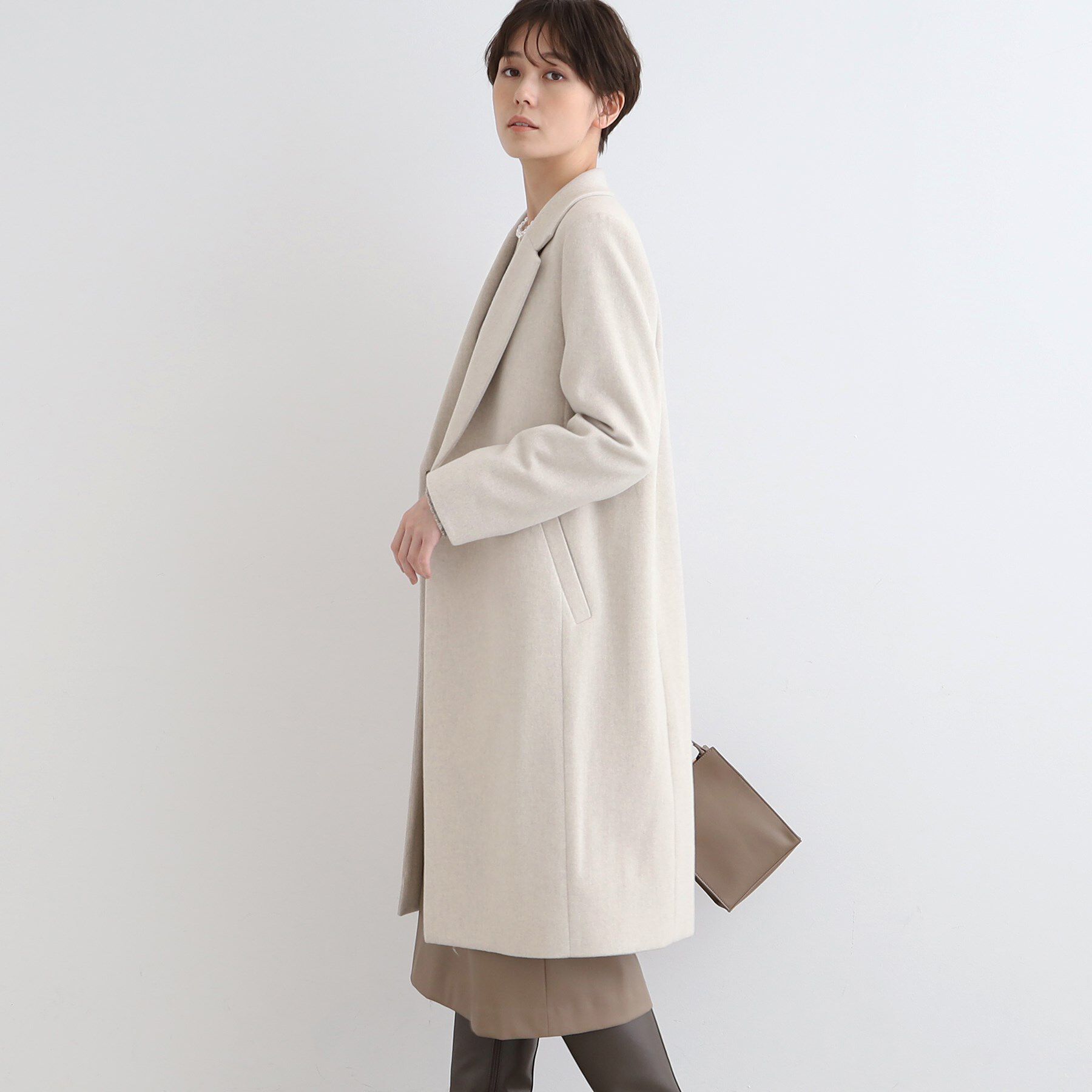 INDIVI「【定番人気！/名品コート/日本製】ウール100%チェスターコート」|チェスターコート|