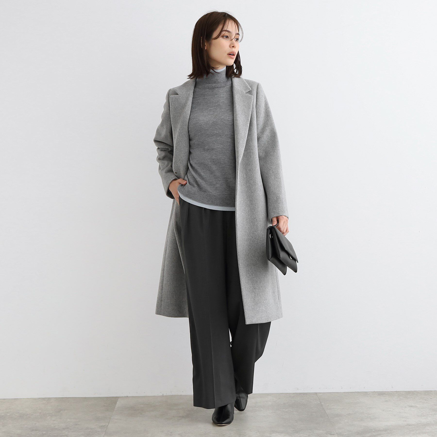 INDIVI「【定番人気！/名品コート/日本製】ウール100%チェスターコート」|チェスターコート|