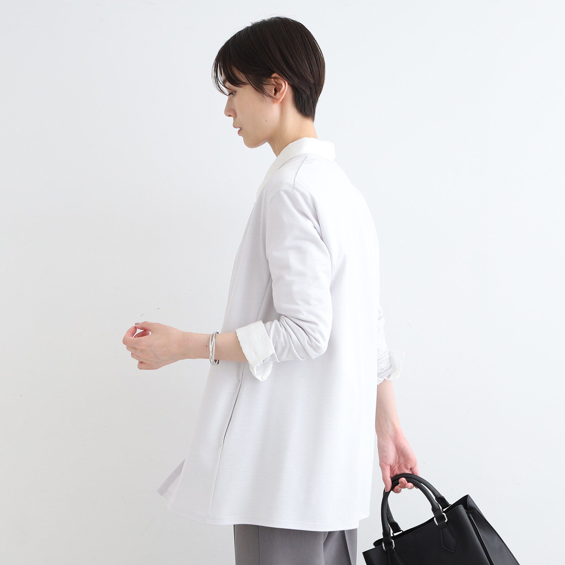 INDIVI「【洗える／UVケア／接触冷感】ドライタッチ着流しジャージカーディガン」|カーディガン|