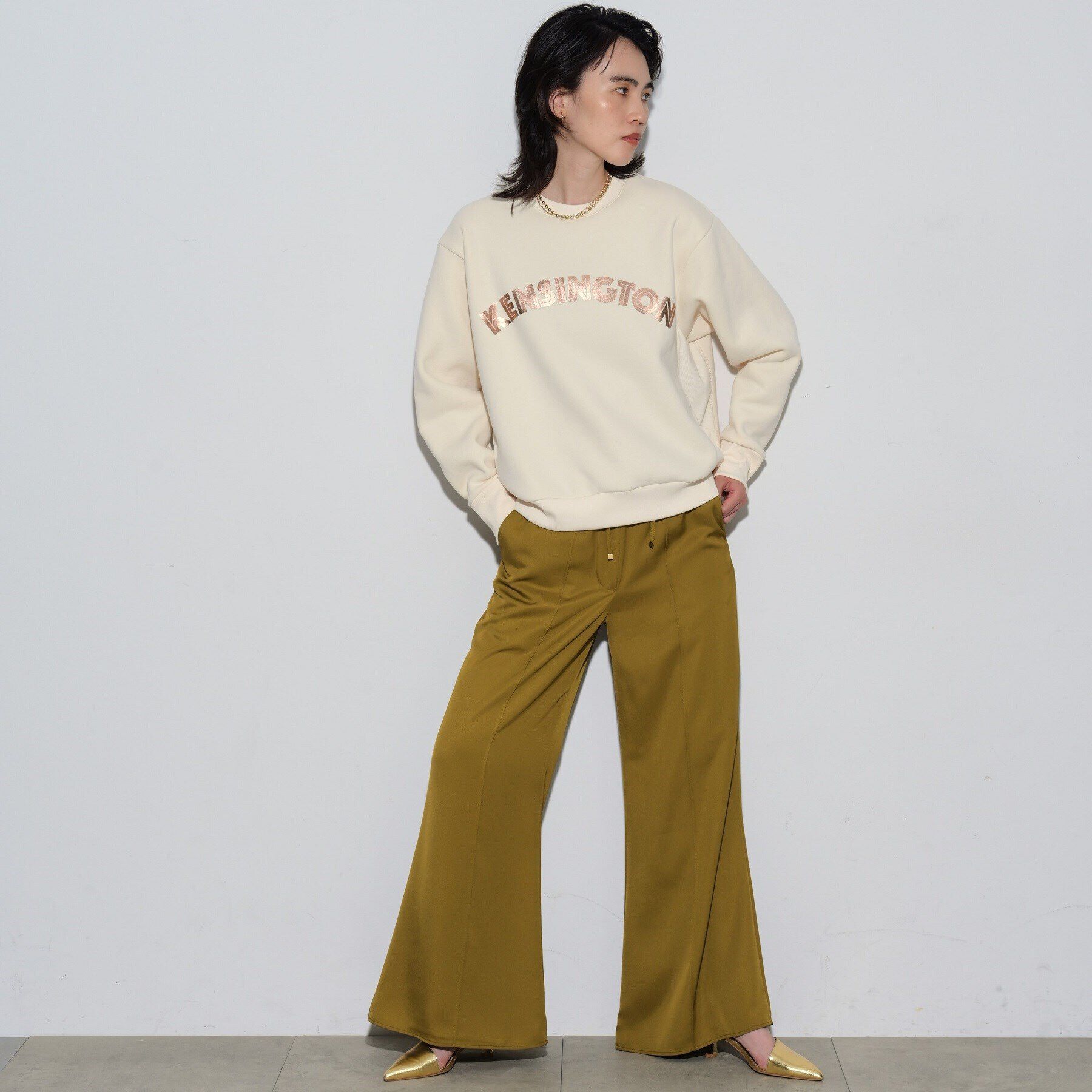 GALLEST「カルゼサテンフレアイージーパンツ」|その他|