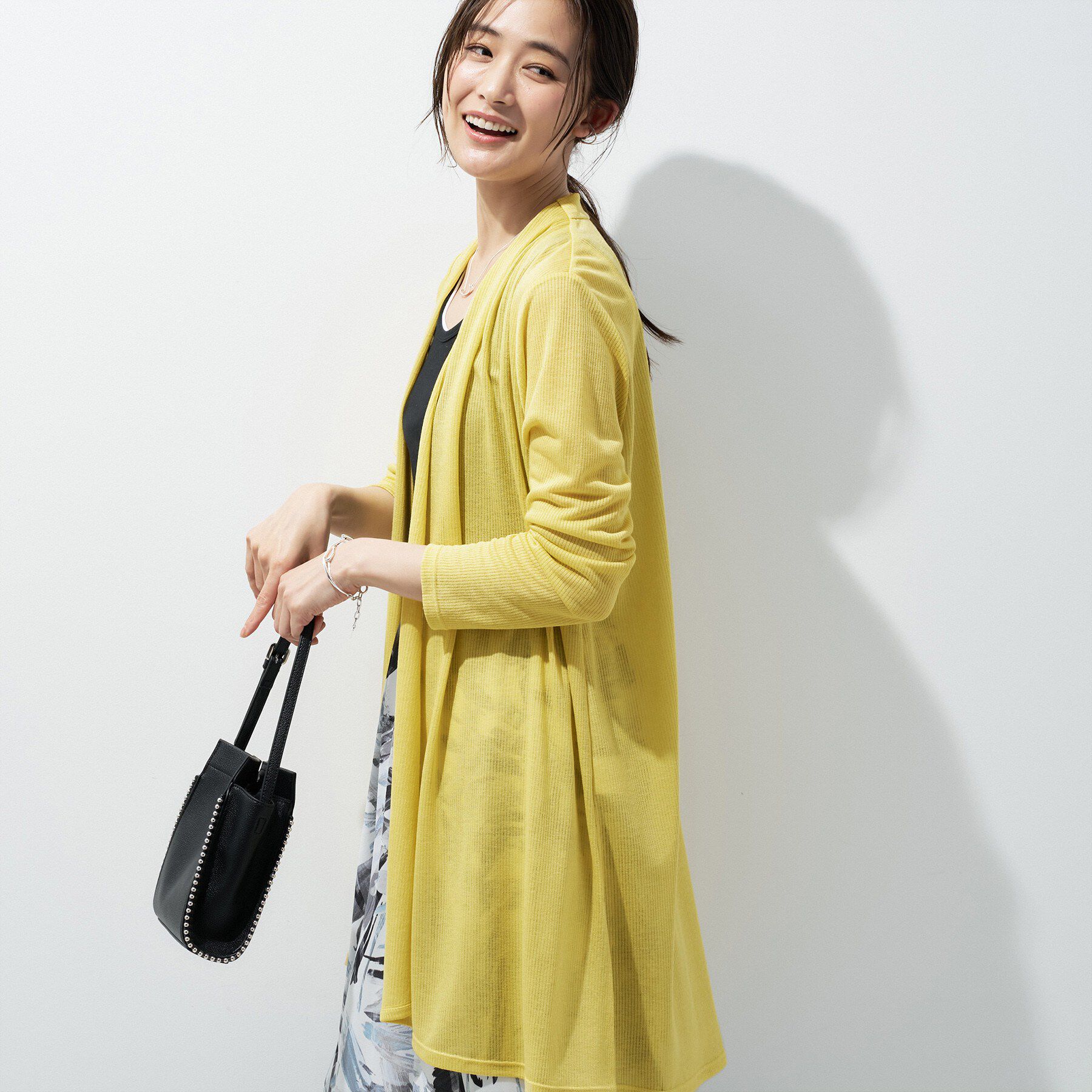 INDIVI「【洗える／アンサンブル可能】シアースストライプカーディガン」|カーディガン|