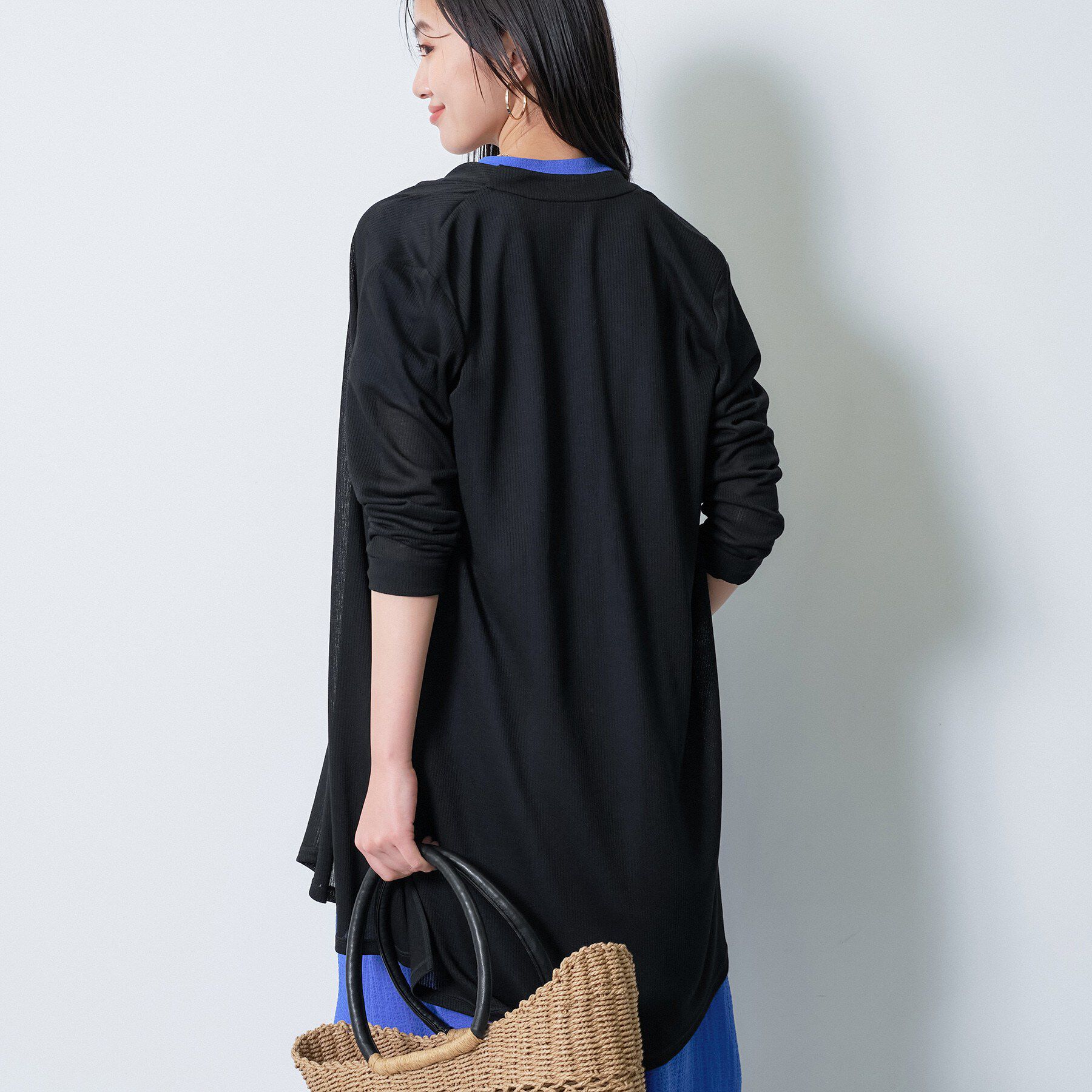 INDIVI「【洗える／アンサンブル可能】シアースストライプカーディガン」|カーディガン|