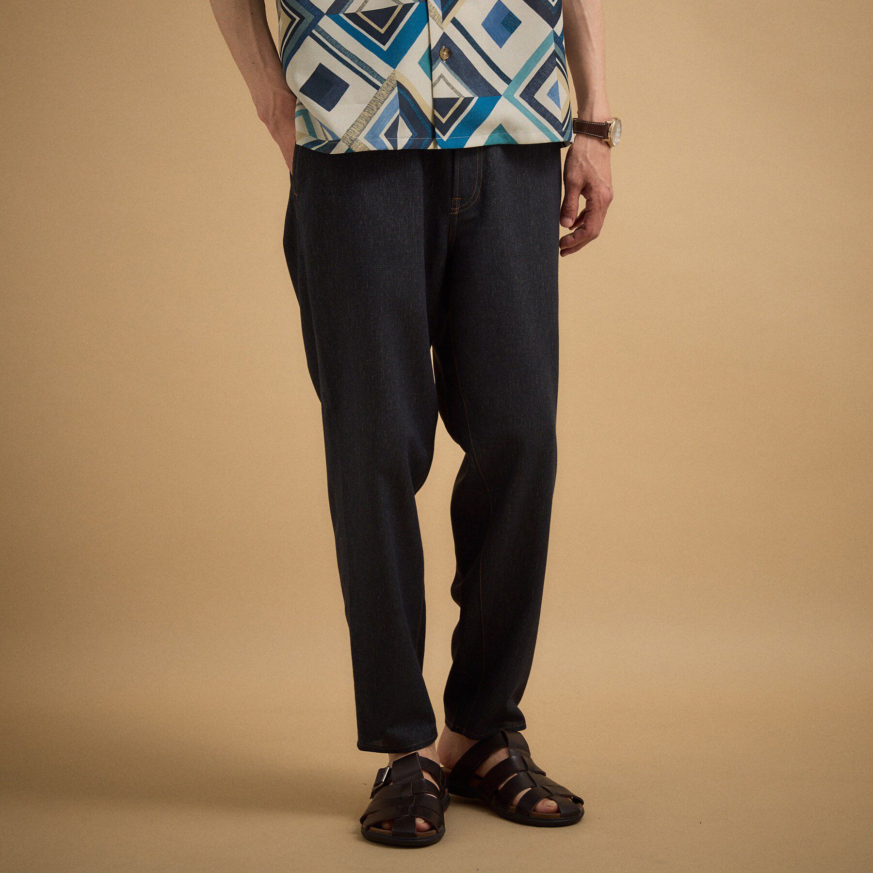 TAKEO KIKUCHI「デニムライクカラミイージーパンツ」|その他|ネイビー(094)