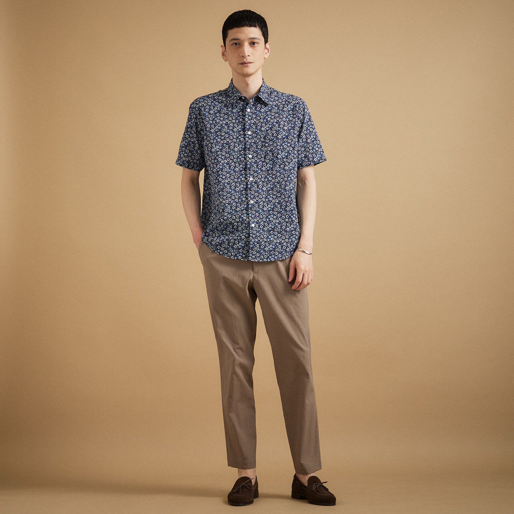 TAKEO KIKUCHI「リップル小花シャツ」|シャツ・ブラウス|