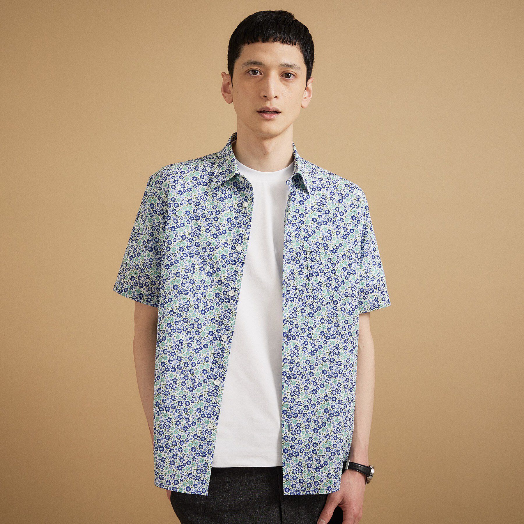 TAKEO KIKUCHI「リップル小花シャツ」|シャツ・ブラウス|