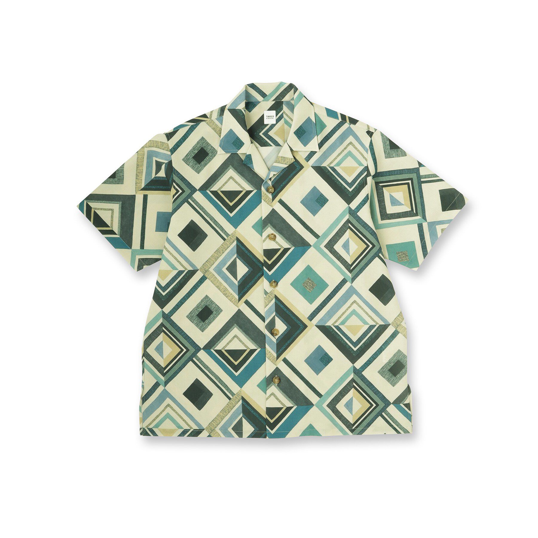 TAKEO KIKUCHI「【吸汗速乾】タイル柄プリント 半袖シャツ」|シャツ・ブラウス|