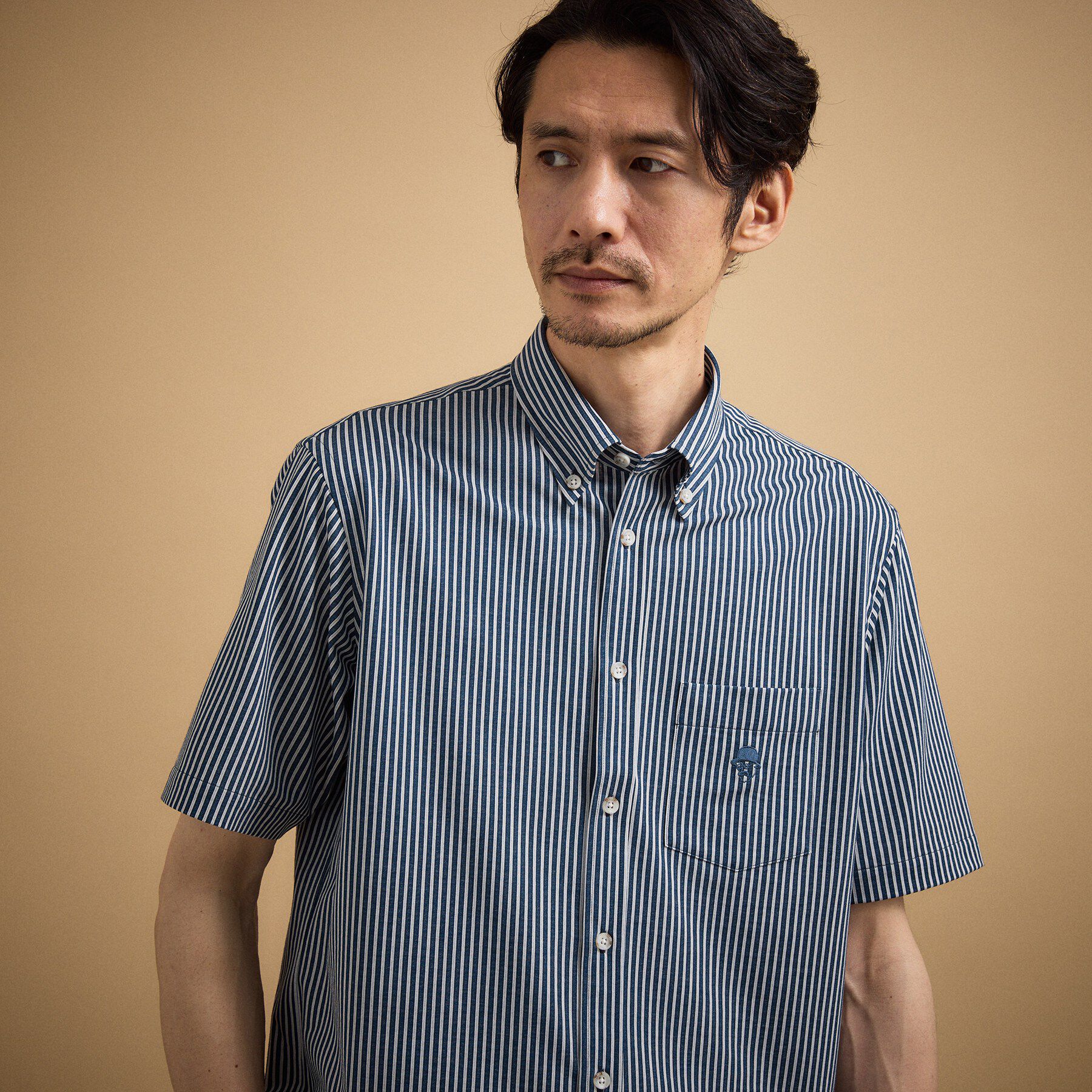 TAKEO KIKUCHI「【接触冷感】 ジャージストライプ シャツ」|シャツ・ブラウス|