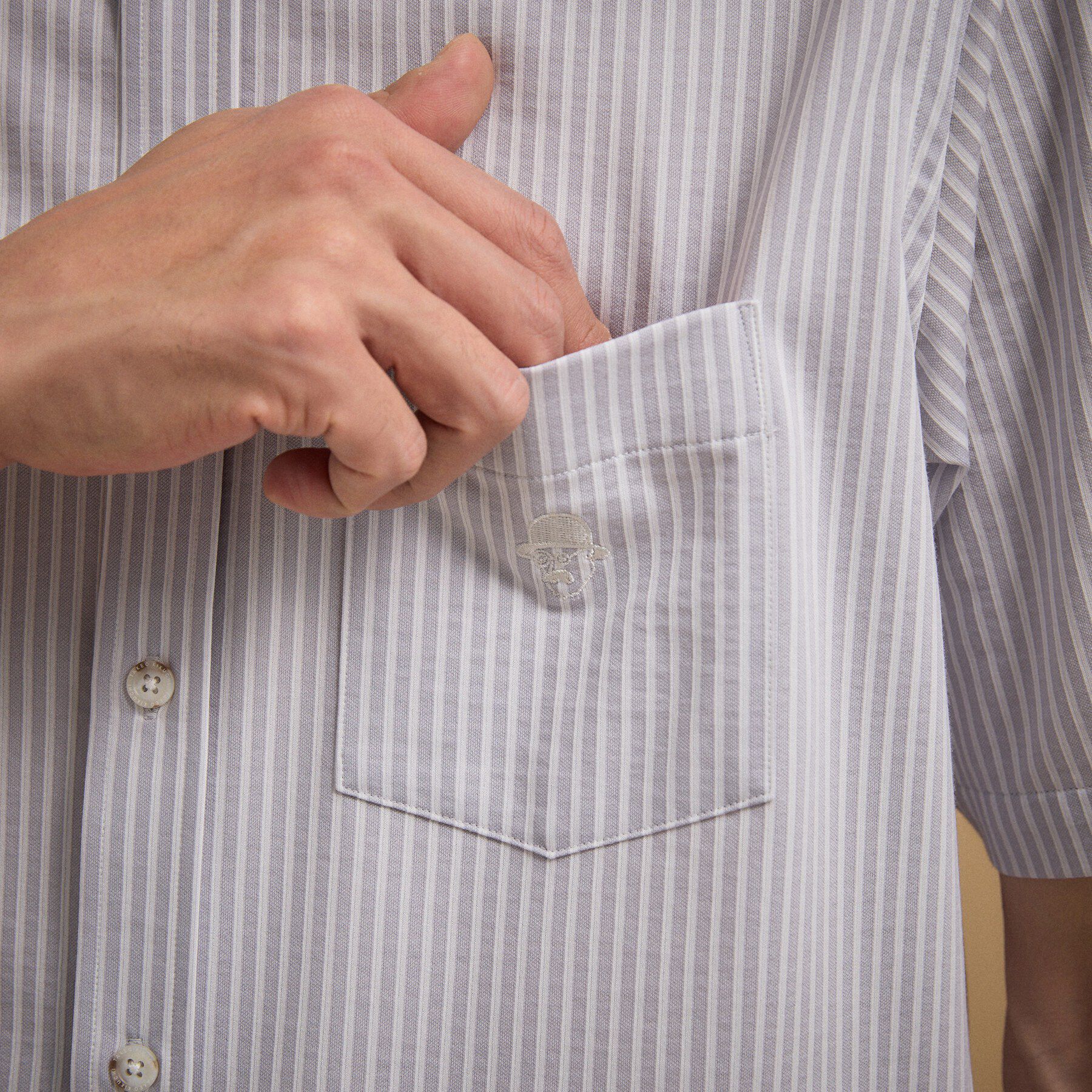 TAKEO KIKUCHI「【接触冷感】 ジャージストライプ シャツ」|シャツ・ブラウス|