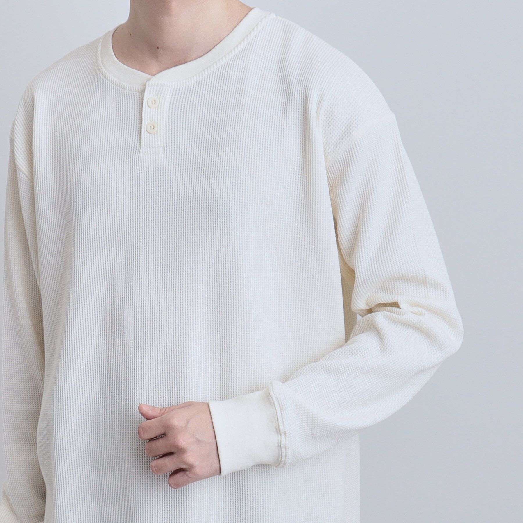 tk.TAKEO KIKUCHI「ワッフルヘンリーカットソー」|Tシャツ・カットソー|