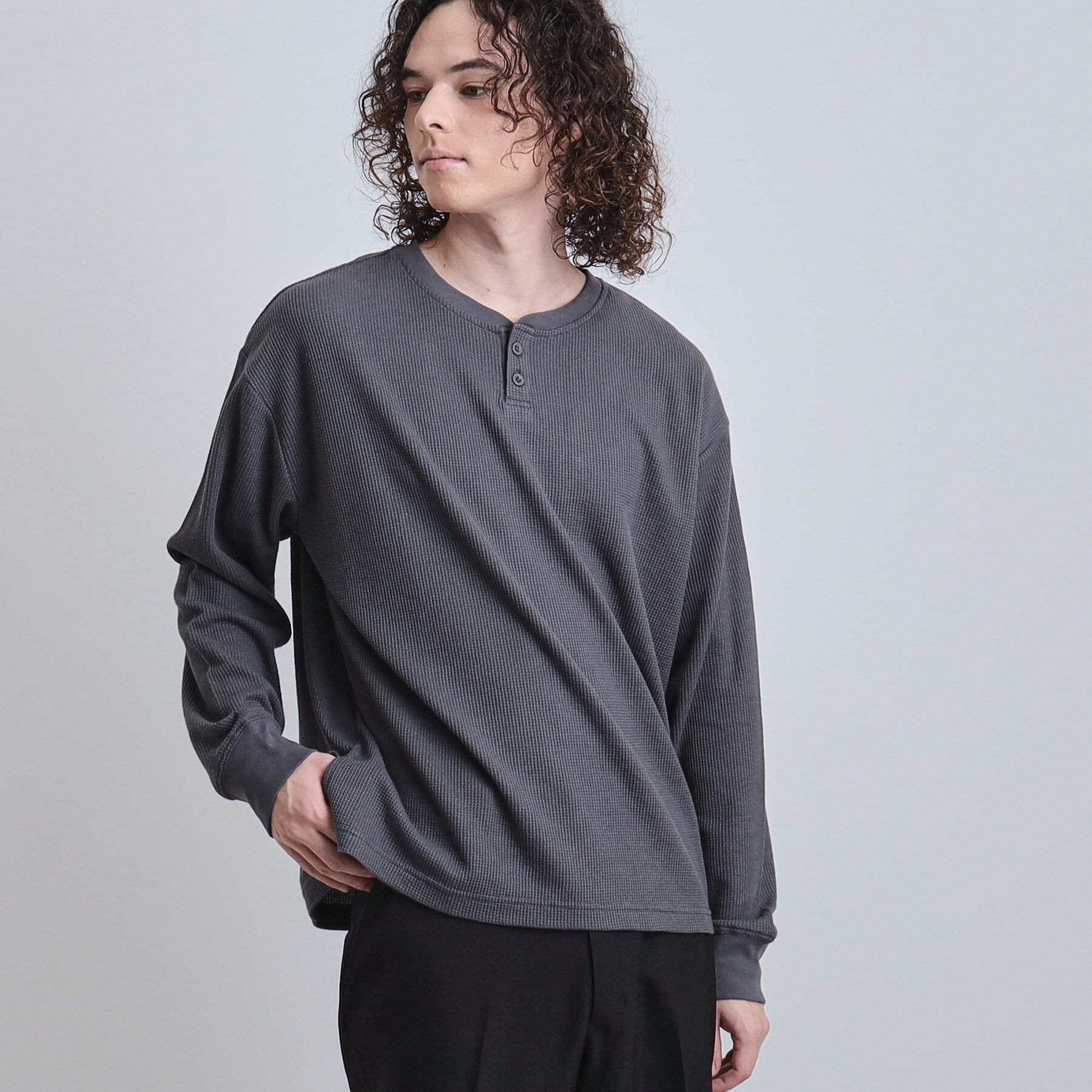 tk.TAKEO KIKUCHI「ワッフルヘンリーカットソー」|Tシャツ・カットソー|