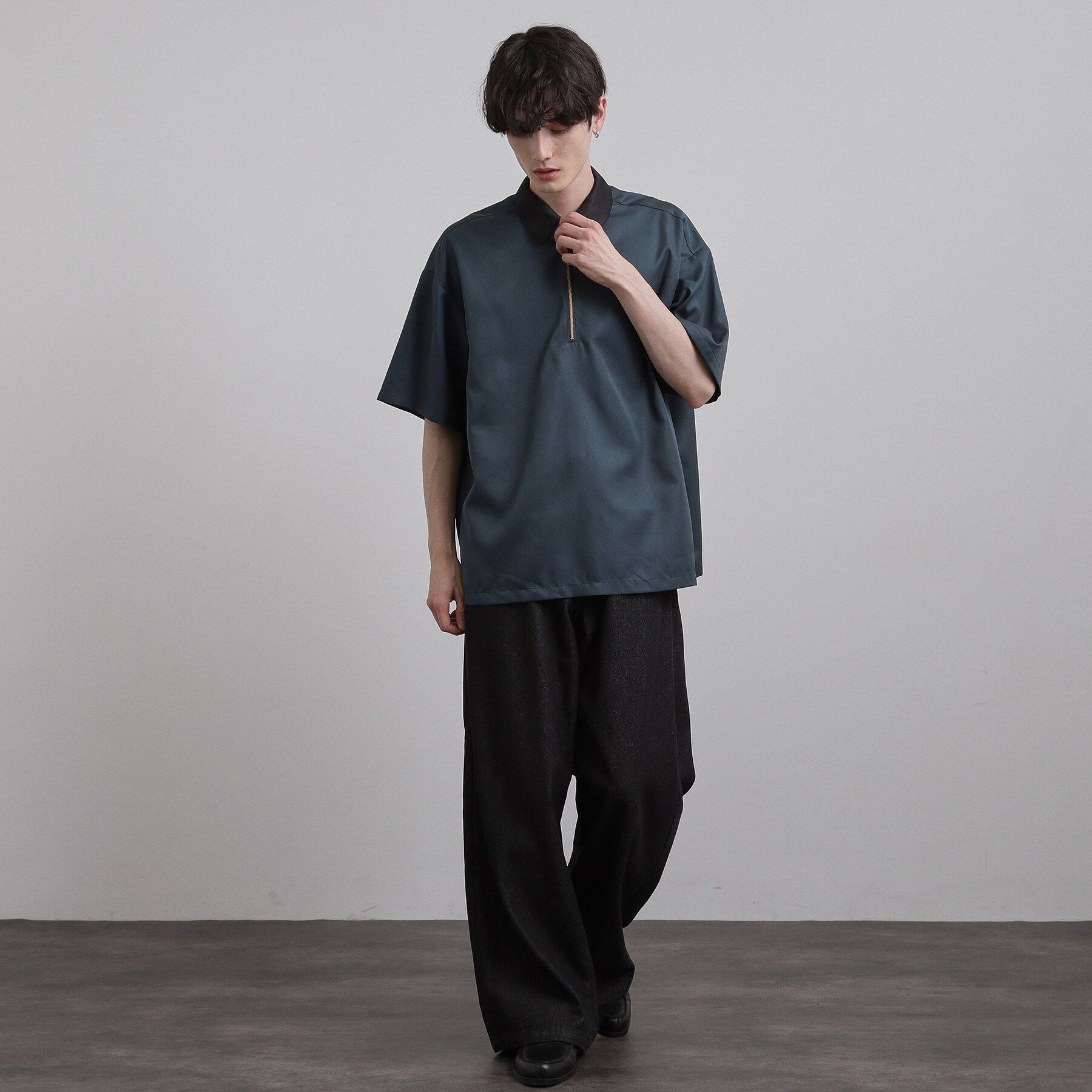 tk.TAKEO KIKUCHI「配色ハーフジップシャツ」|シャツ・ブラウス|