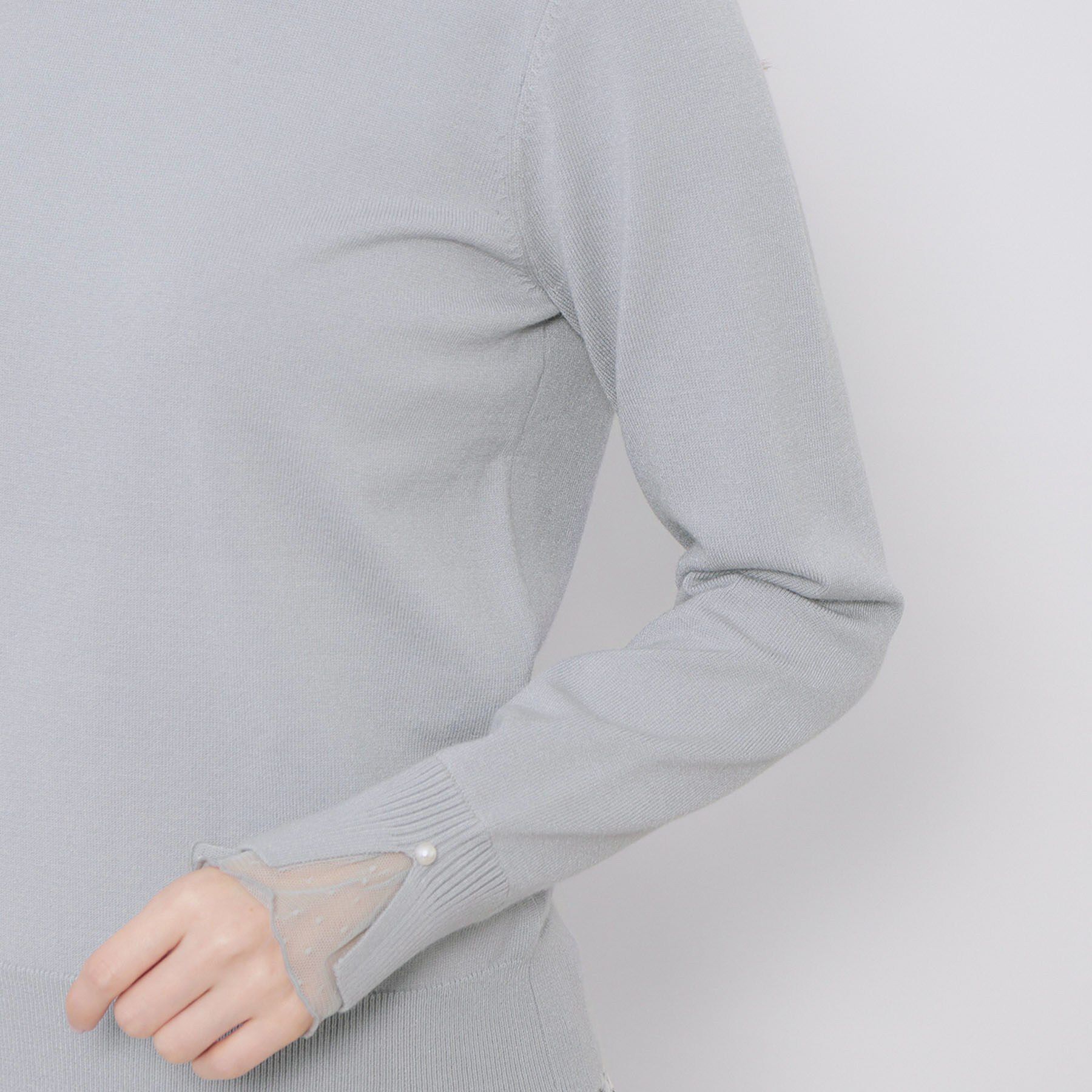 index「ドットチュールフリルデザインニット【洗濯機OK】」|ニット・セーター|