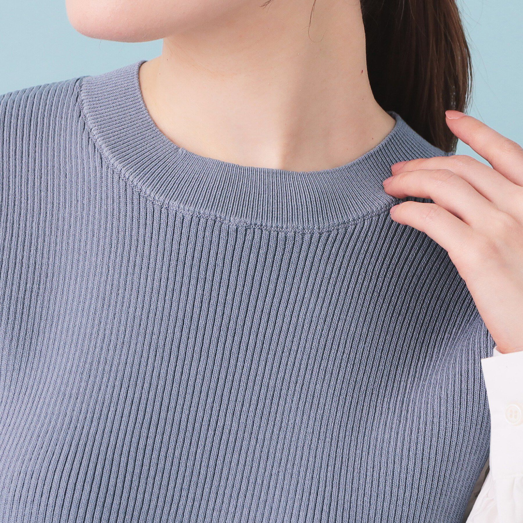 index「シャーリングドッキングニット【洗濯機OK】」|ニット・セーター|