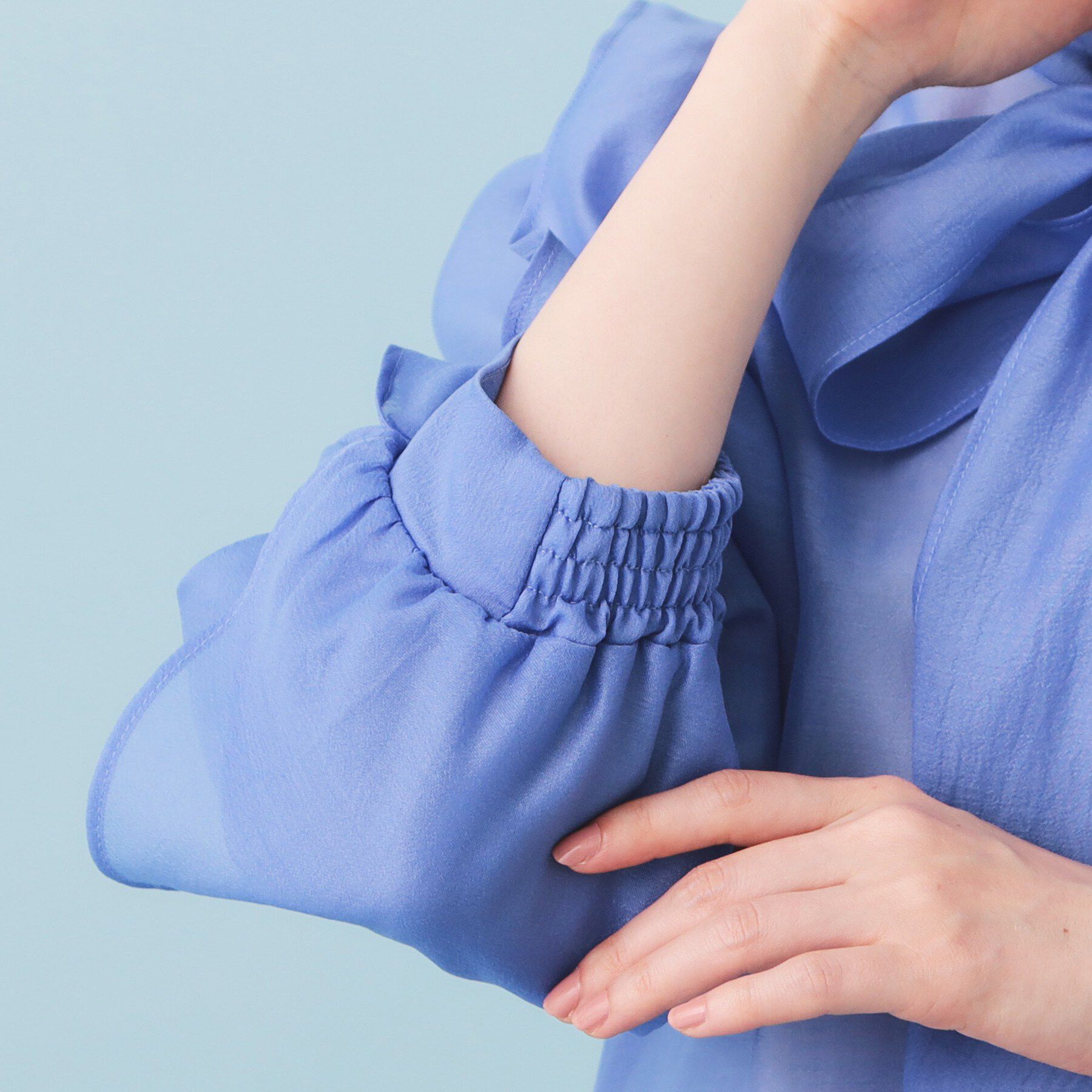 index「オーガンシアーリボンフリルブラウス【洗濯機OK/イージーアイロン】」|シャツ・ブラウス|