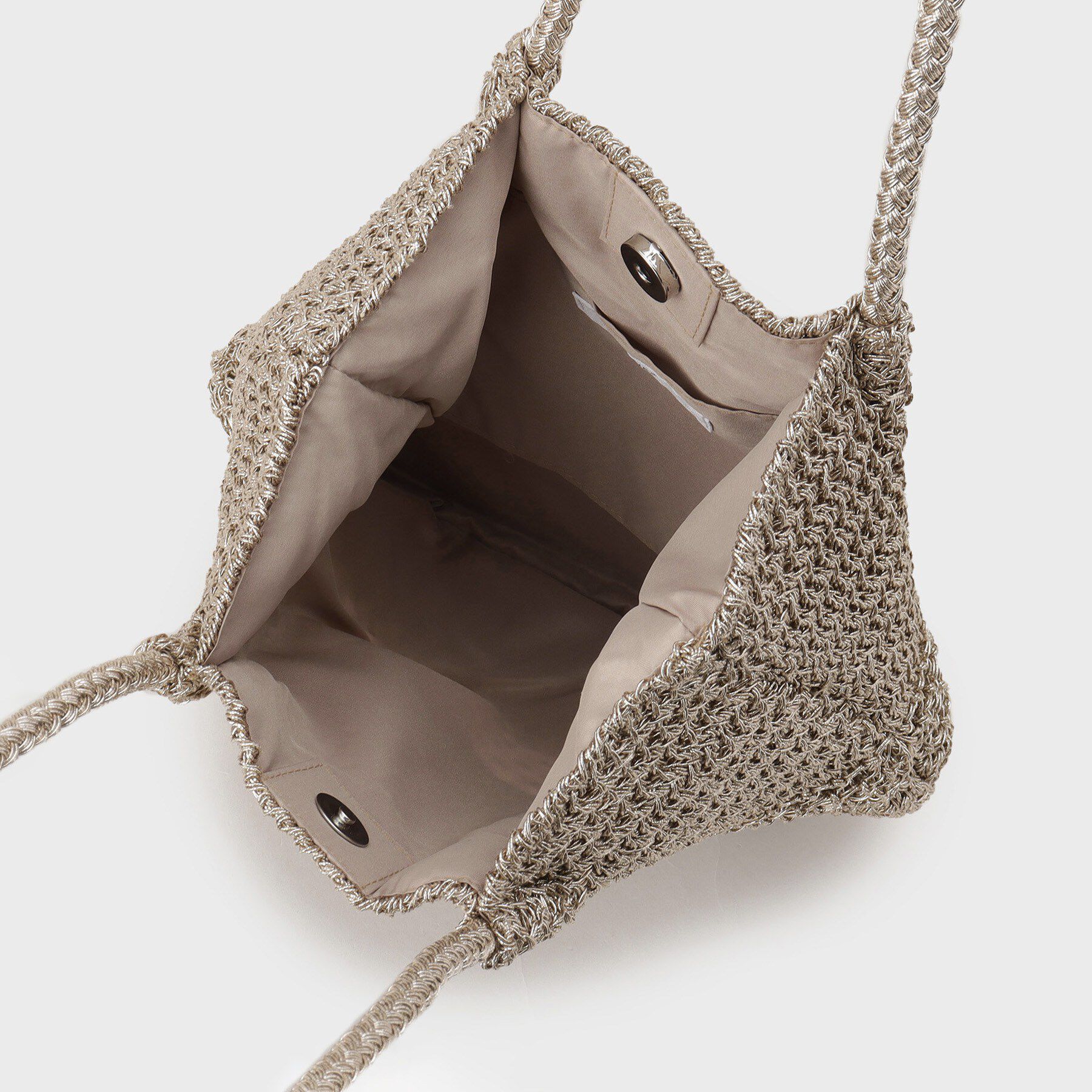 OPAQUE.CLIP「カギ針ラメデザインミドルバッグ」|トートバッグ|