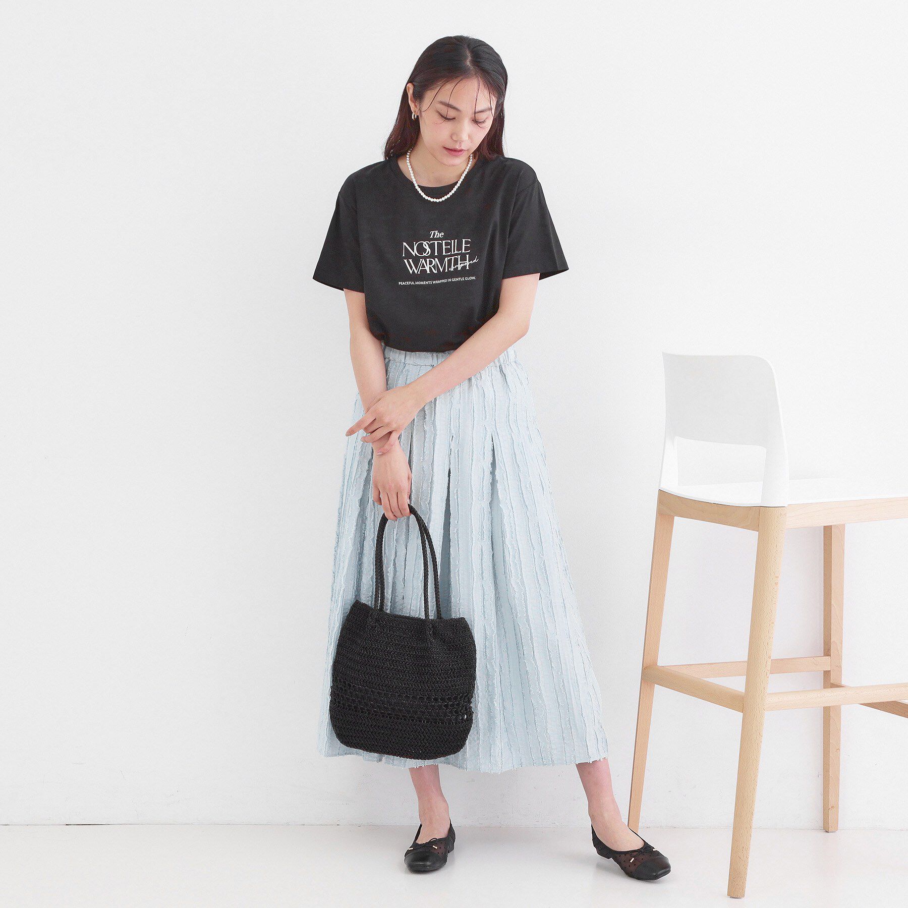 OPAQUE.CLIP「カギ針ラメデザインミドルバッグ」|トートバッグ|