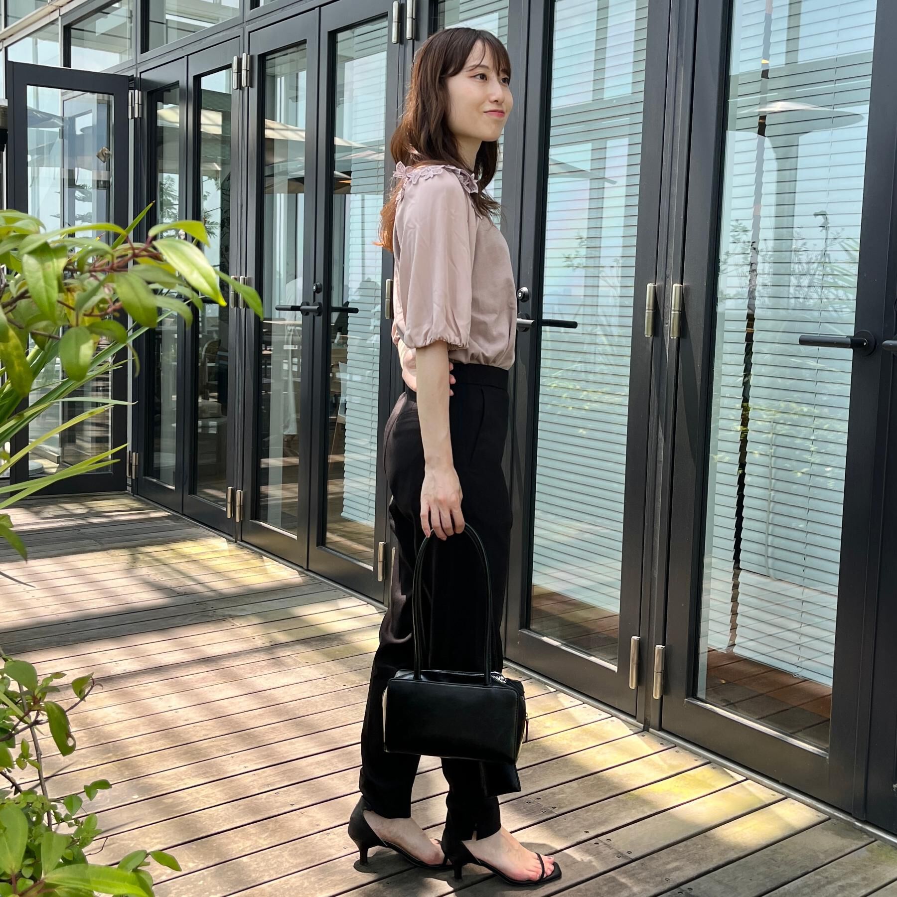 Couture broach「【マシンウォッシャブル・UVケア・接触冷感】ラグランレースドッキングカットソー」|Tシャツ・カットソー|