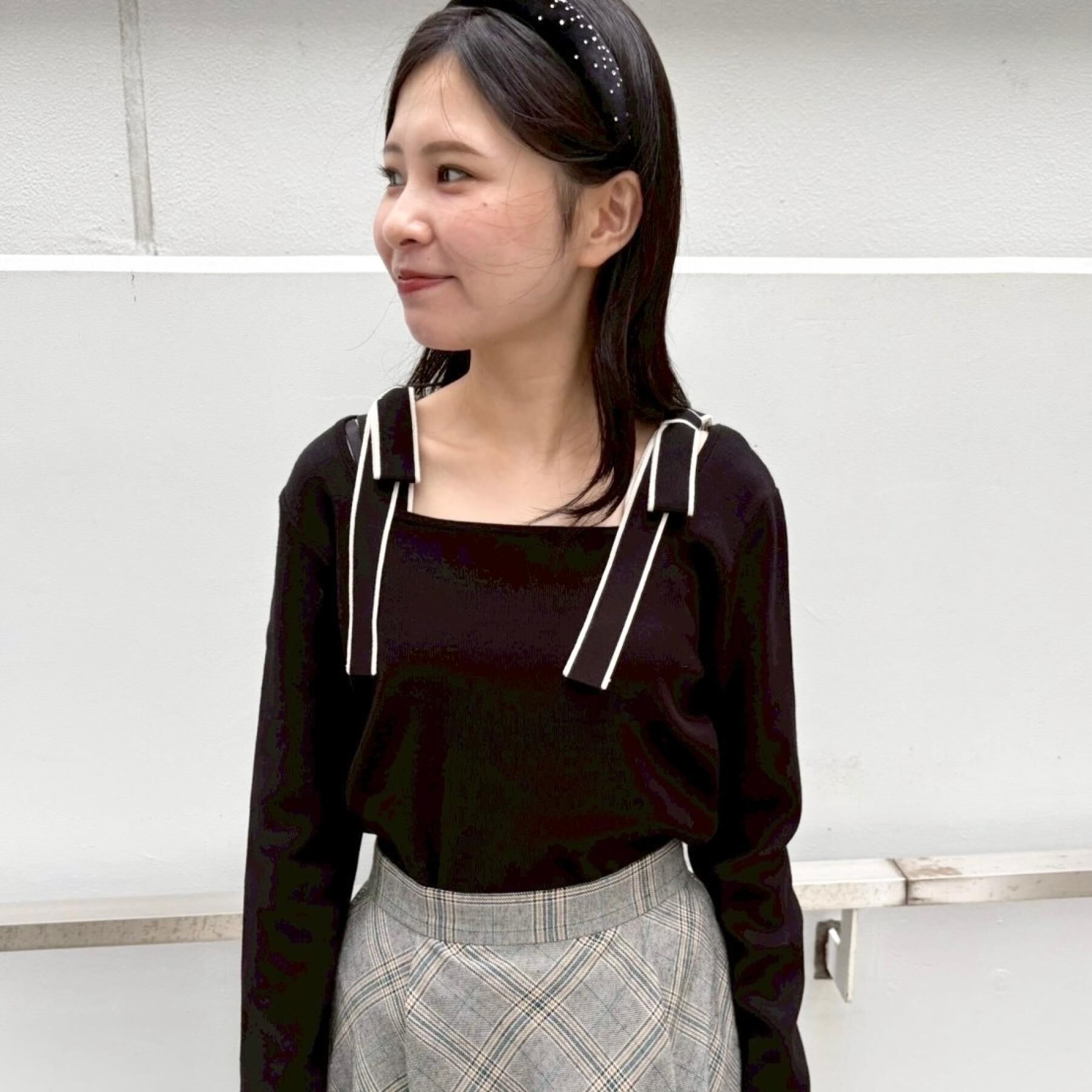 Couture broach「【着映え・フェミニン・高見え】配色リボン総針ニットトップス」|ニット・セーター|