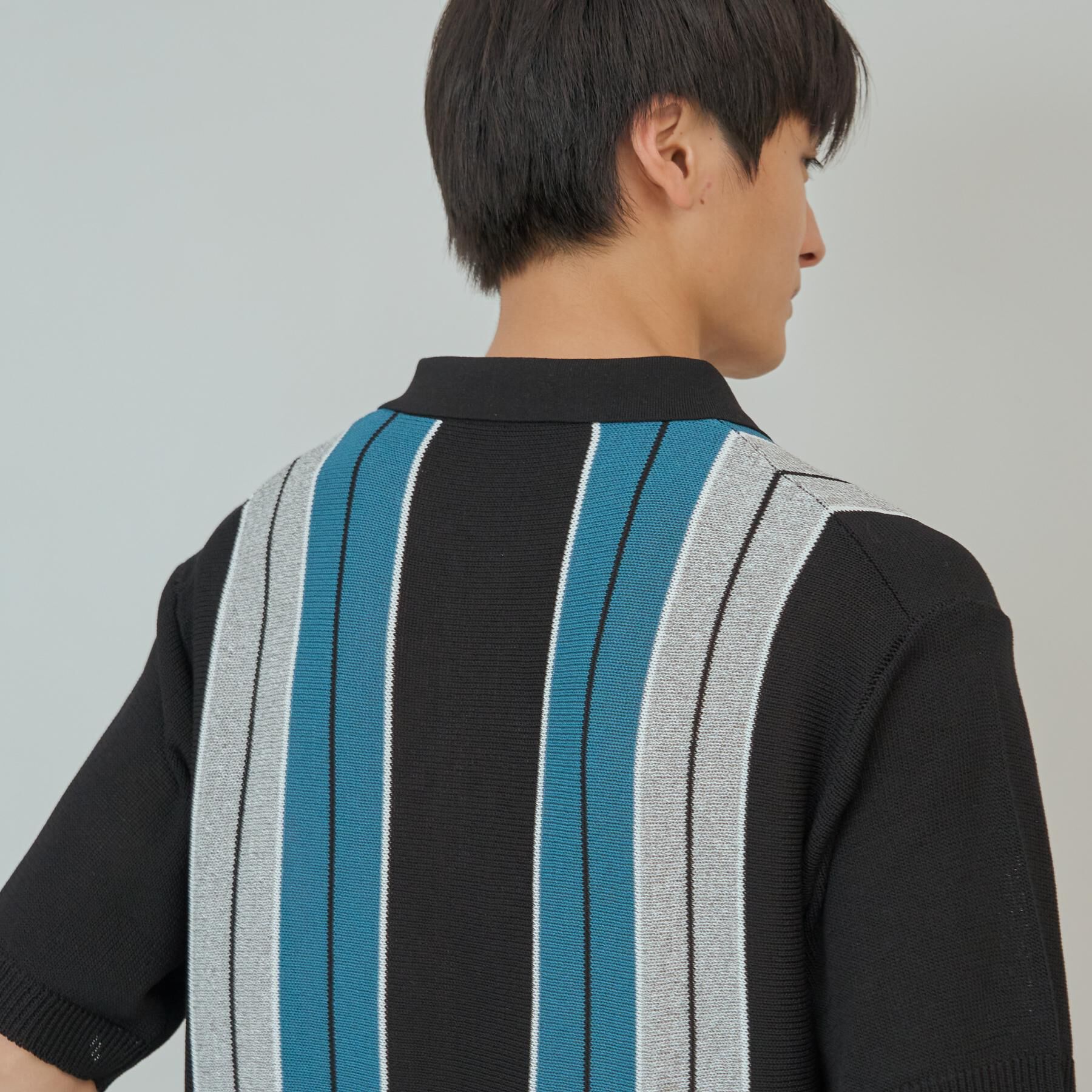 THE SHOP TK「【日本テレビ系　ダメマネ！出演　鈴木仁さん着用】マルチストライプニットポロシャツ」|ポロシャツ|
