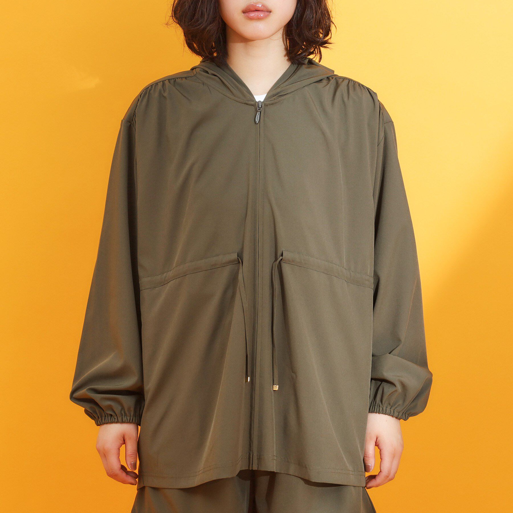 THE SHOP TK「【mizugiwa/ラッシュガード】フロントジップパーカ/セットアップ可/接触冷感/UVケア/洗濯機」|パーカー|