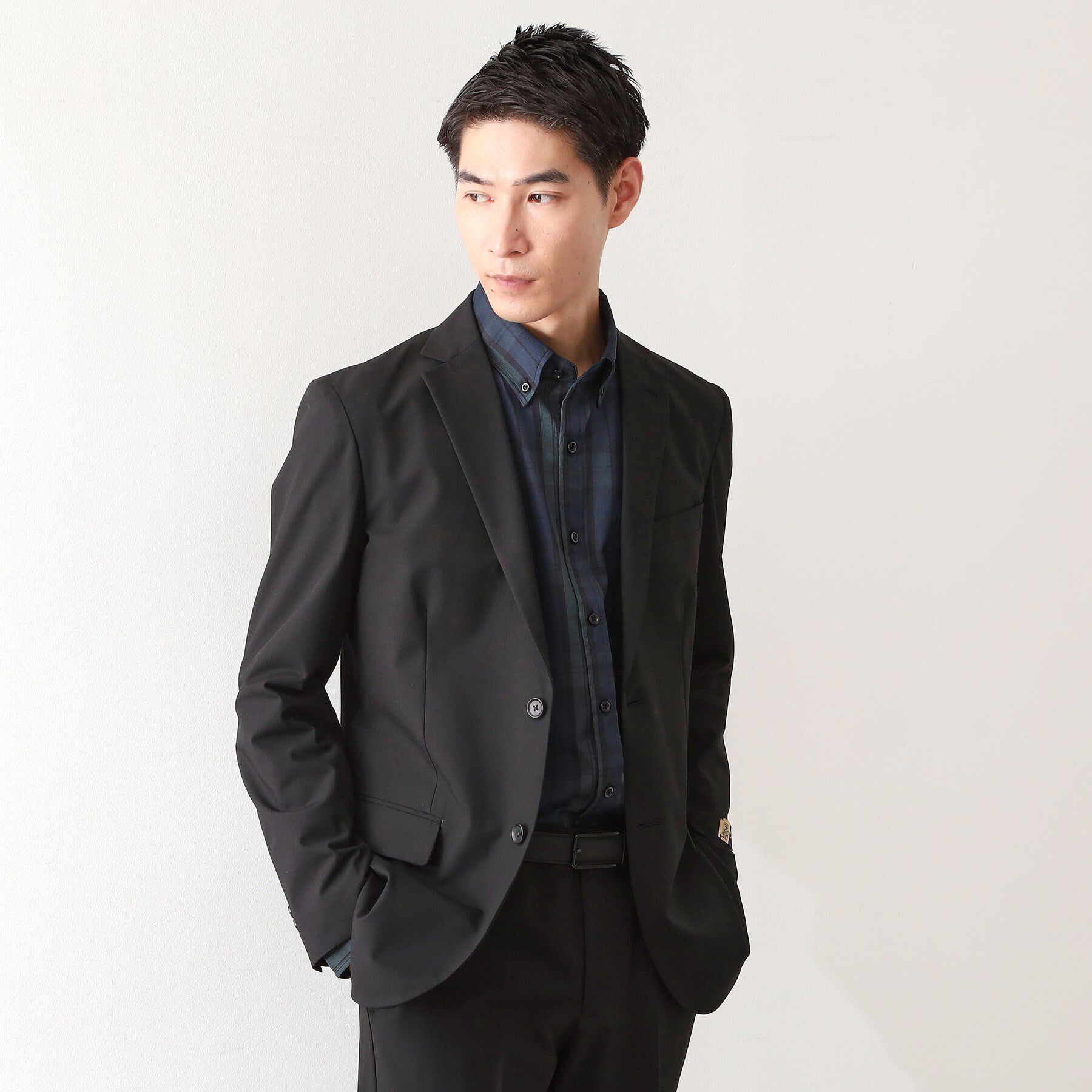 THE SHOP TK「CARREMAN／キャリーマンTRジャケット【セットアップ可/洗濯機OK】」|テーラードジャケット|ブラック(019)