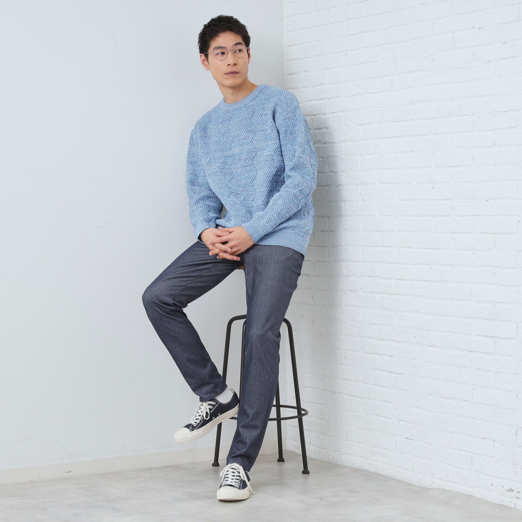 THE SHOP TK「【頑張りすぎないオシャレ】ミックスヤーンニット　洗濯機OK／軽量」|ニット・セーター|