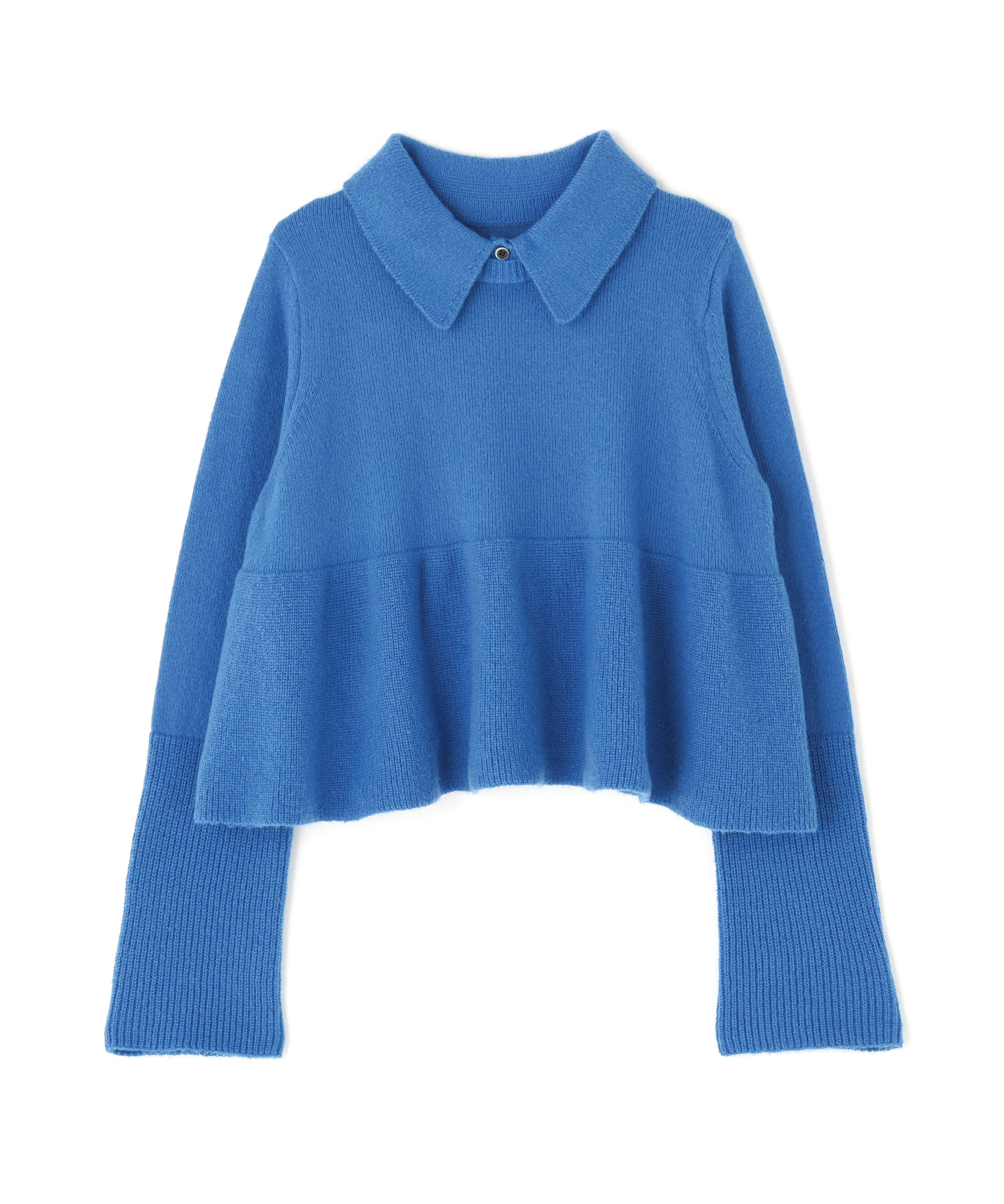  「襟付きペプラムニット」|ニット・セーター|