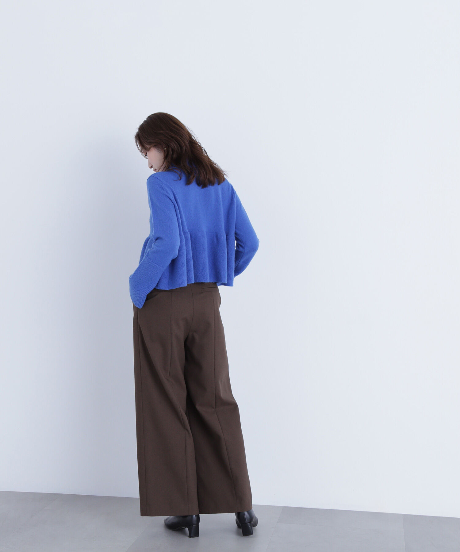  「襟付きペプラムニット」|ニット・セーター|