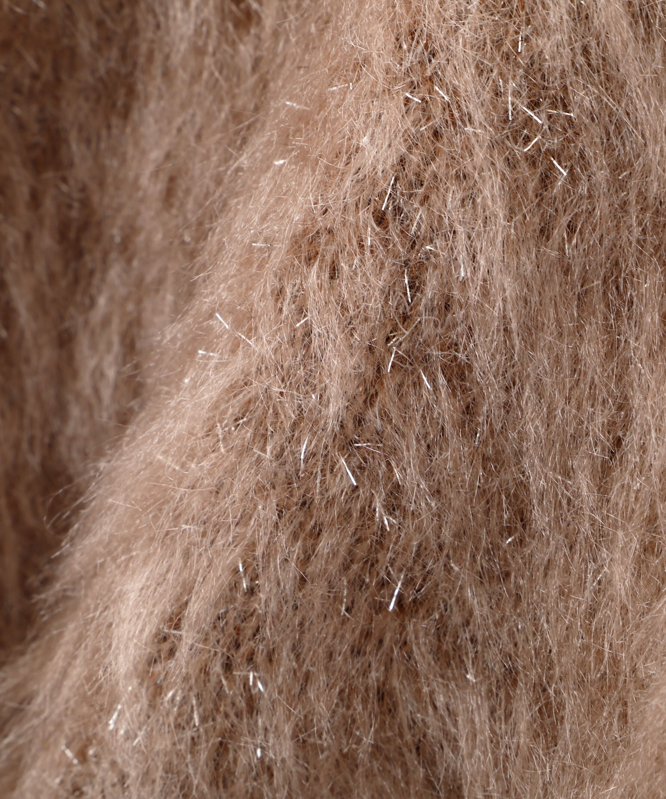  「デザインボタンラメシャギーカーディガン」|ニット・セーター|