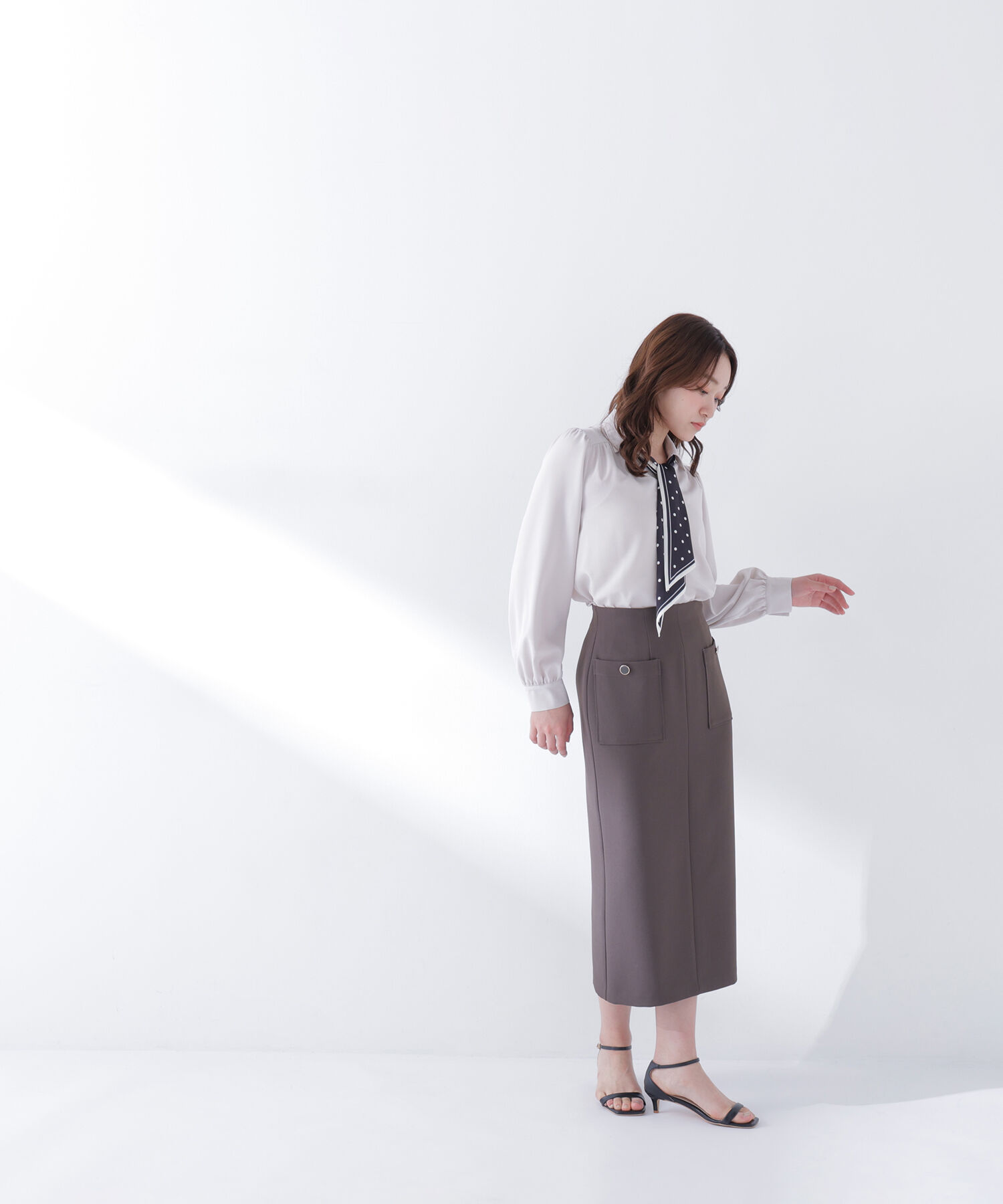  「アウトポケットナロースカート」|スカート|