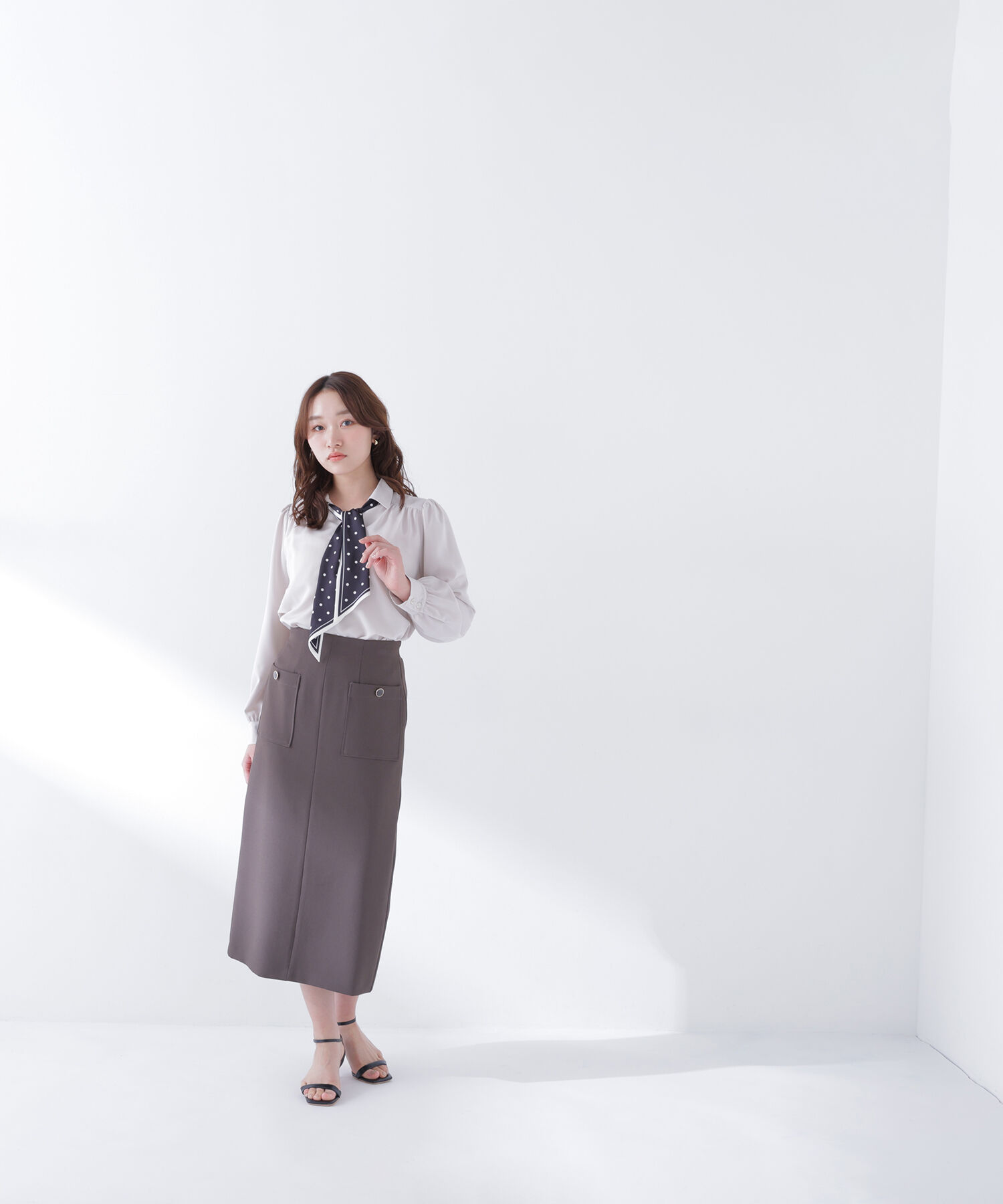  「アウトポケットナロースカート」|スカート|