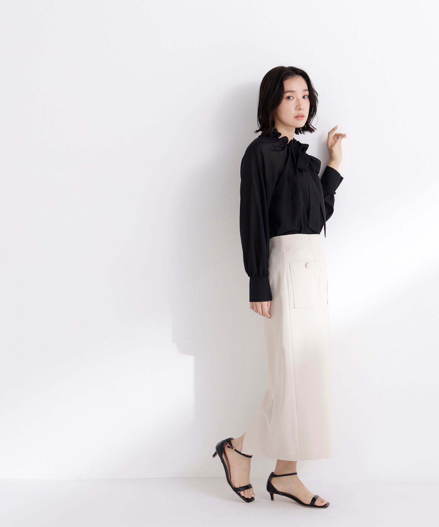  「アウトポケットナロースカート」|スカート|