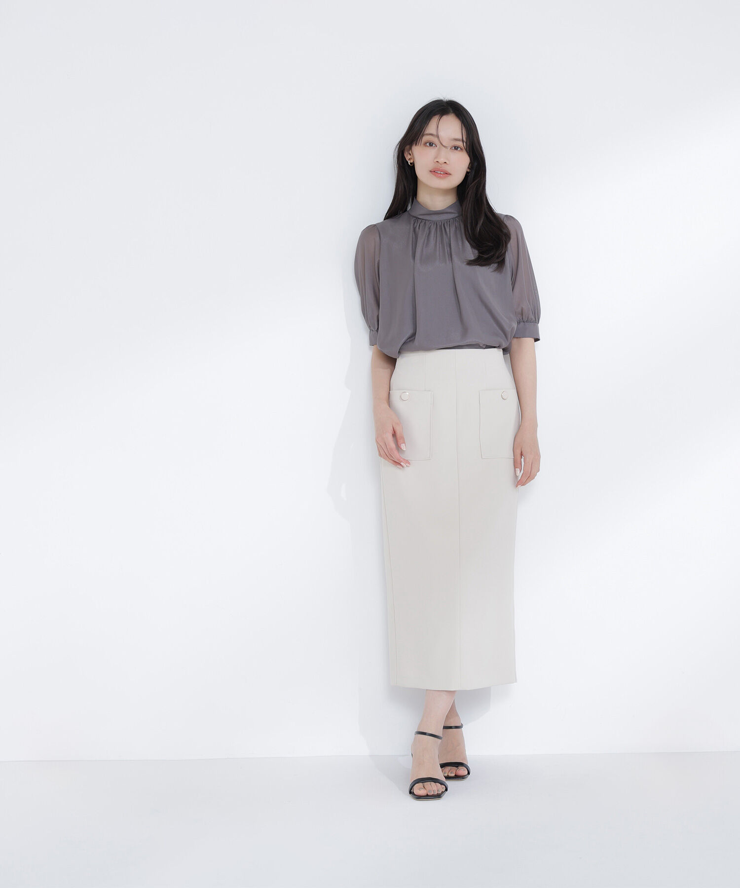  「アウトポケットナロースカート」|スカート|