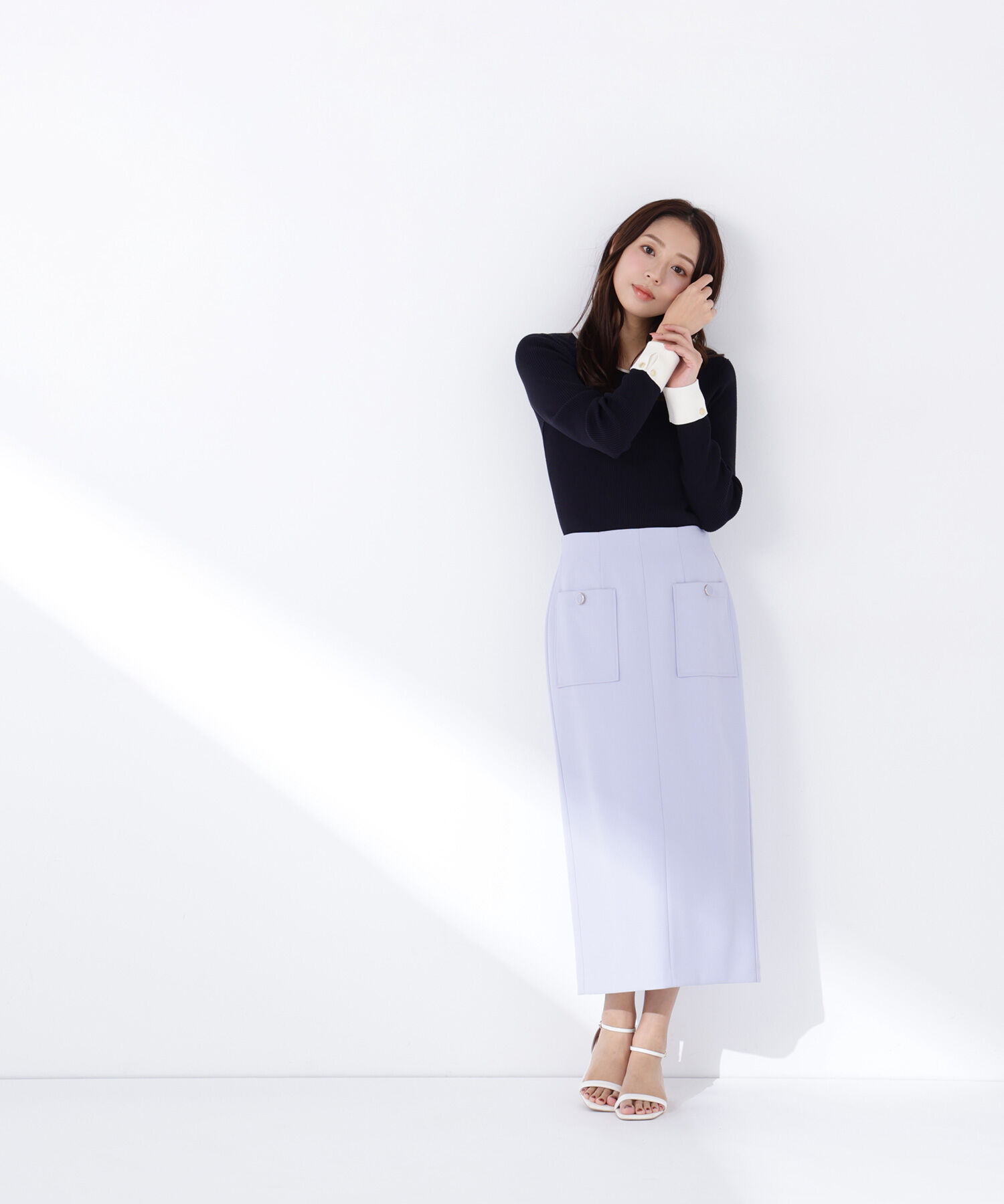  「アウトポケットナロースカート」|スカート|