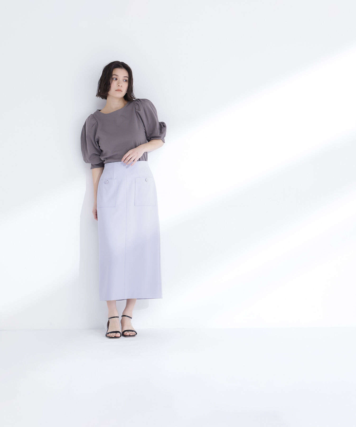  「アウトポケットナロースカート」|スカート|