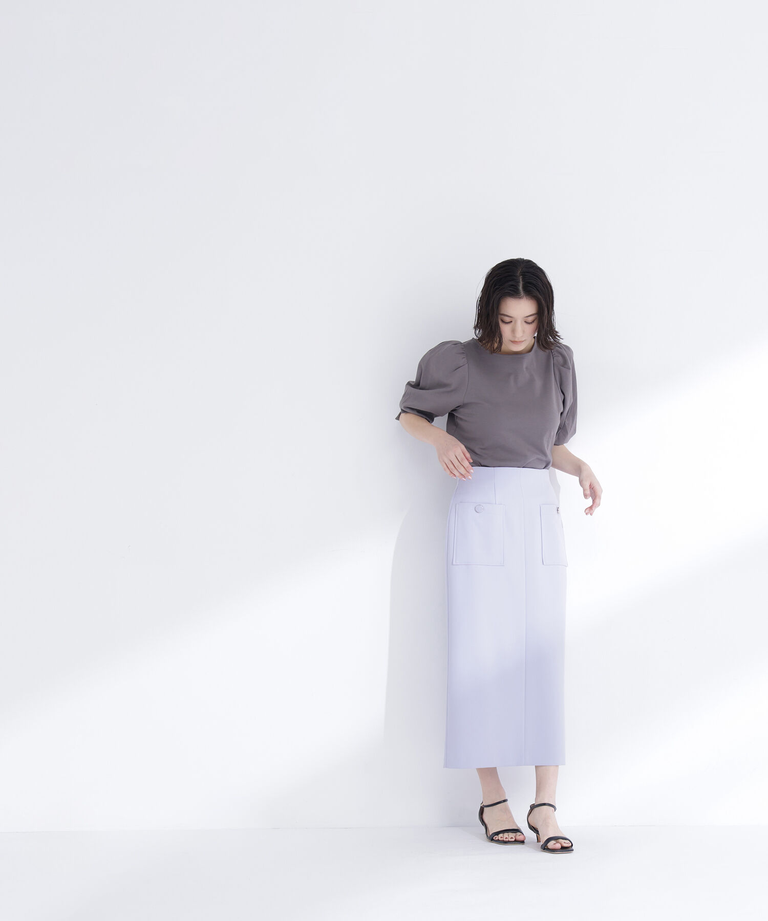  「アウトポケットナロースカート」|スカート|