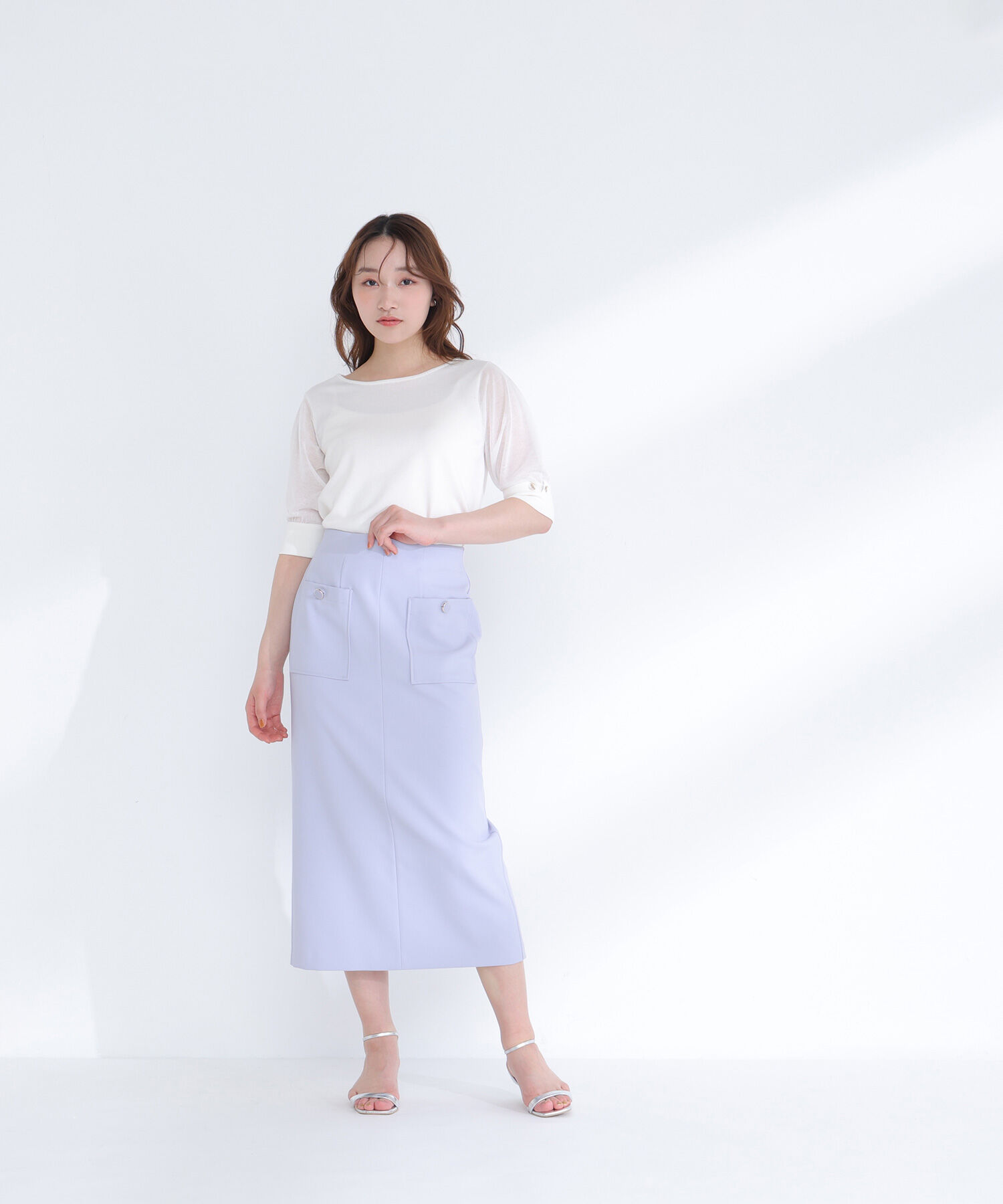  「アウトポケットナロースカート」|スカート|