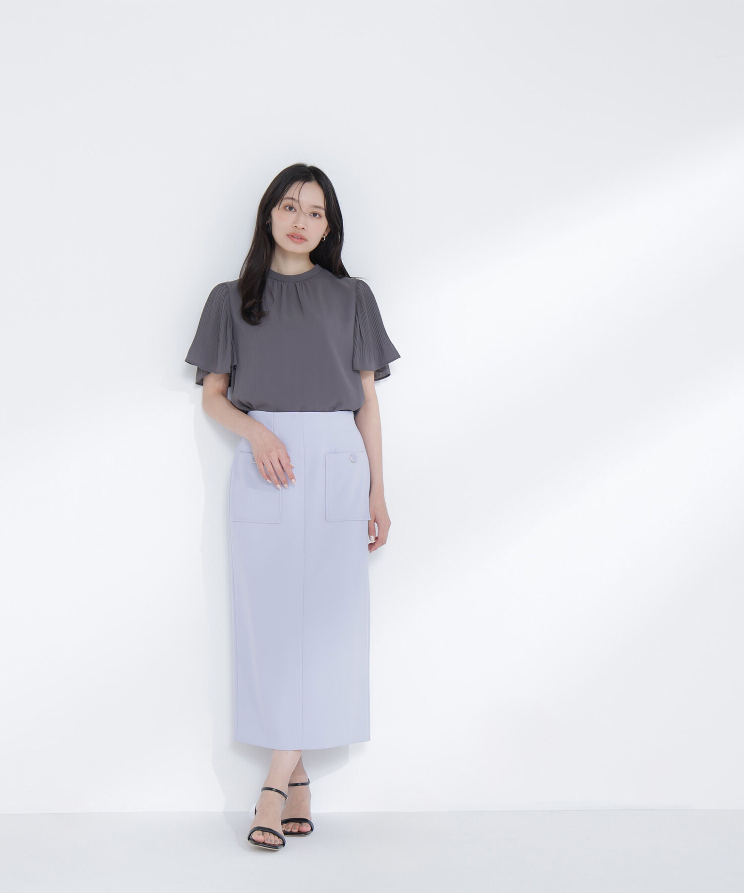  「アウトポケットナロースカート」|スカート|