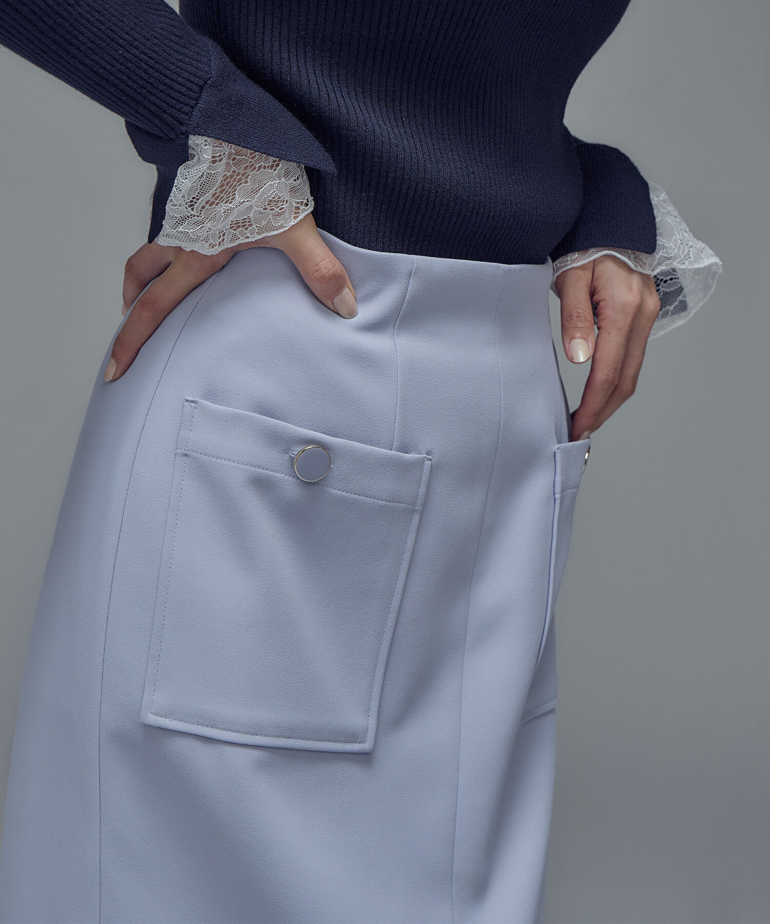  「アウトポケットナロースカート」|スカート|