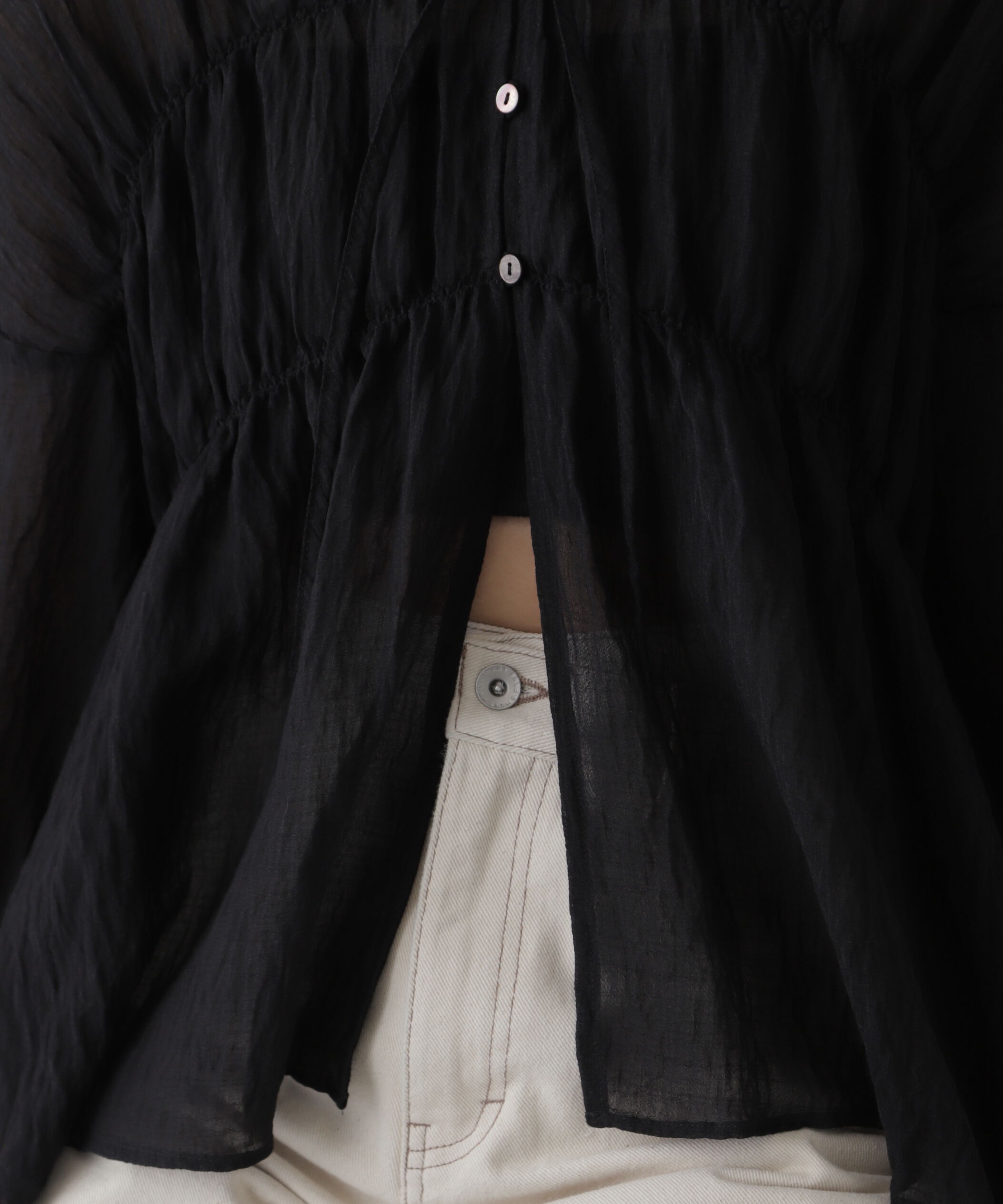  「シャーリングドロストチュニックブラウス」|シャツ・ブラウス|