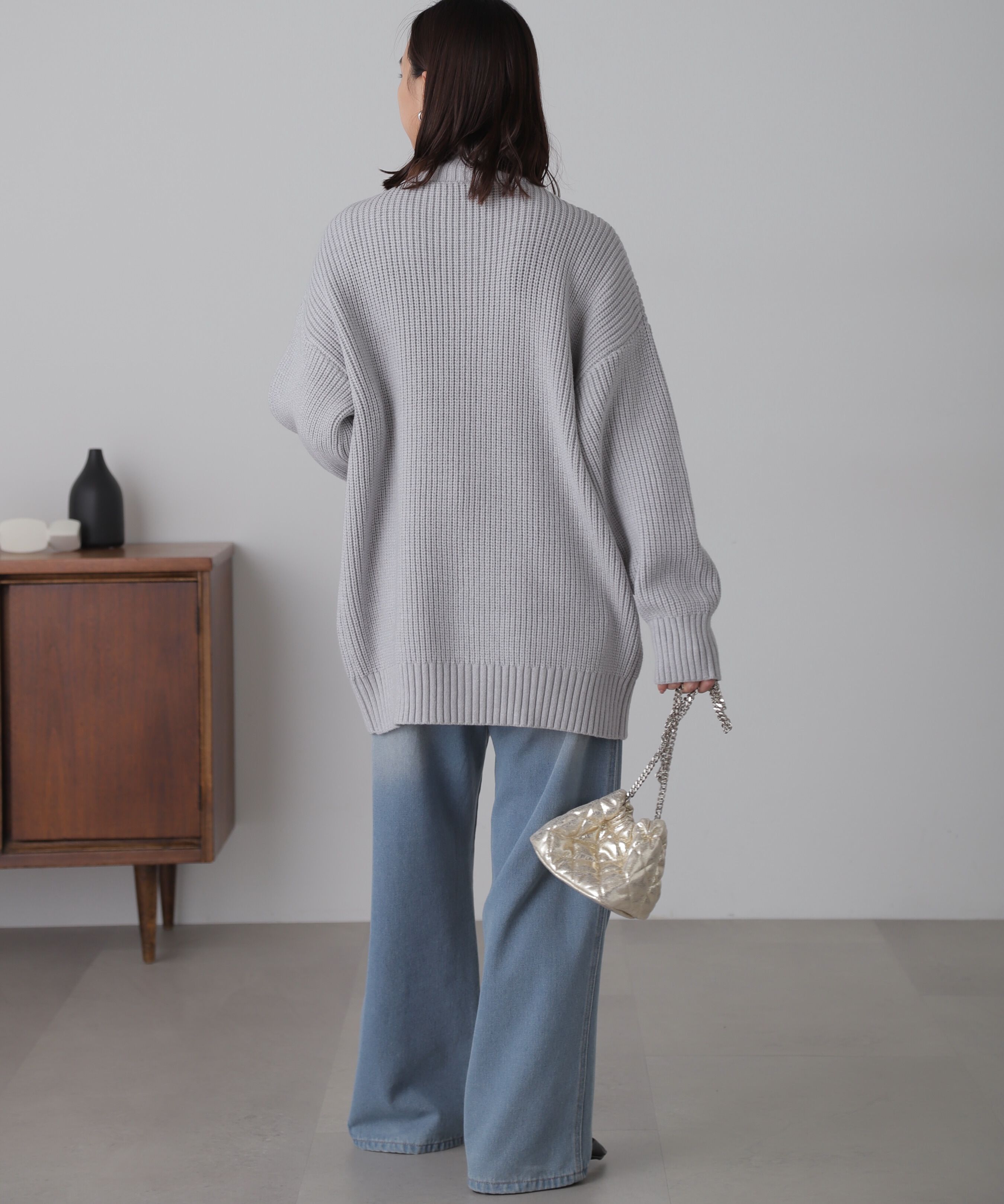  「ジップニットミニワンピース」|ワンピース|