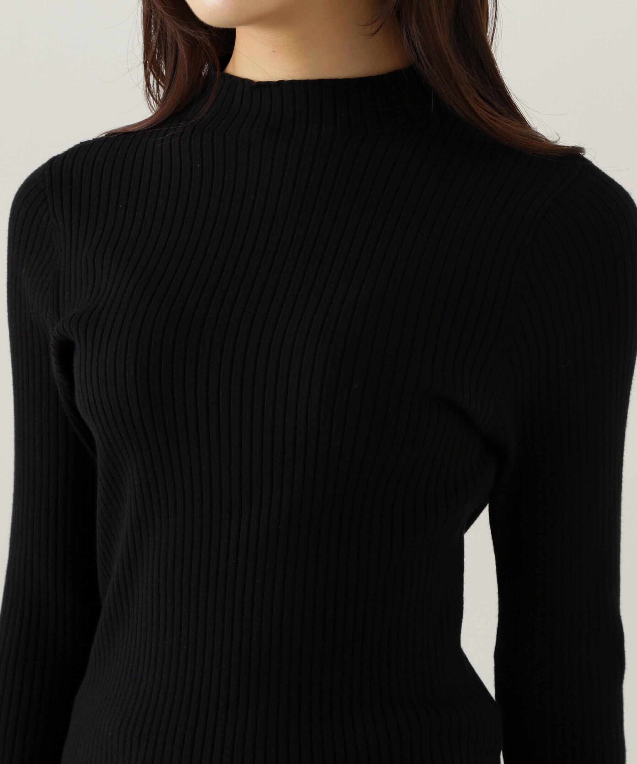 PROPORTION BODY DRESSING「パールボタンモックネックリブニット　24AW」|ニット・セーター|