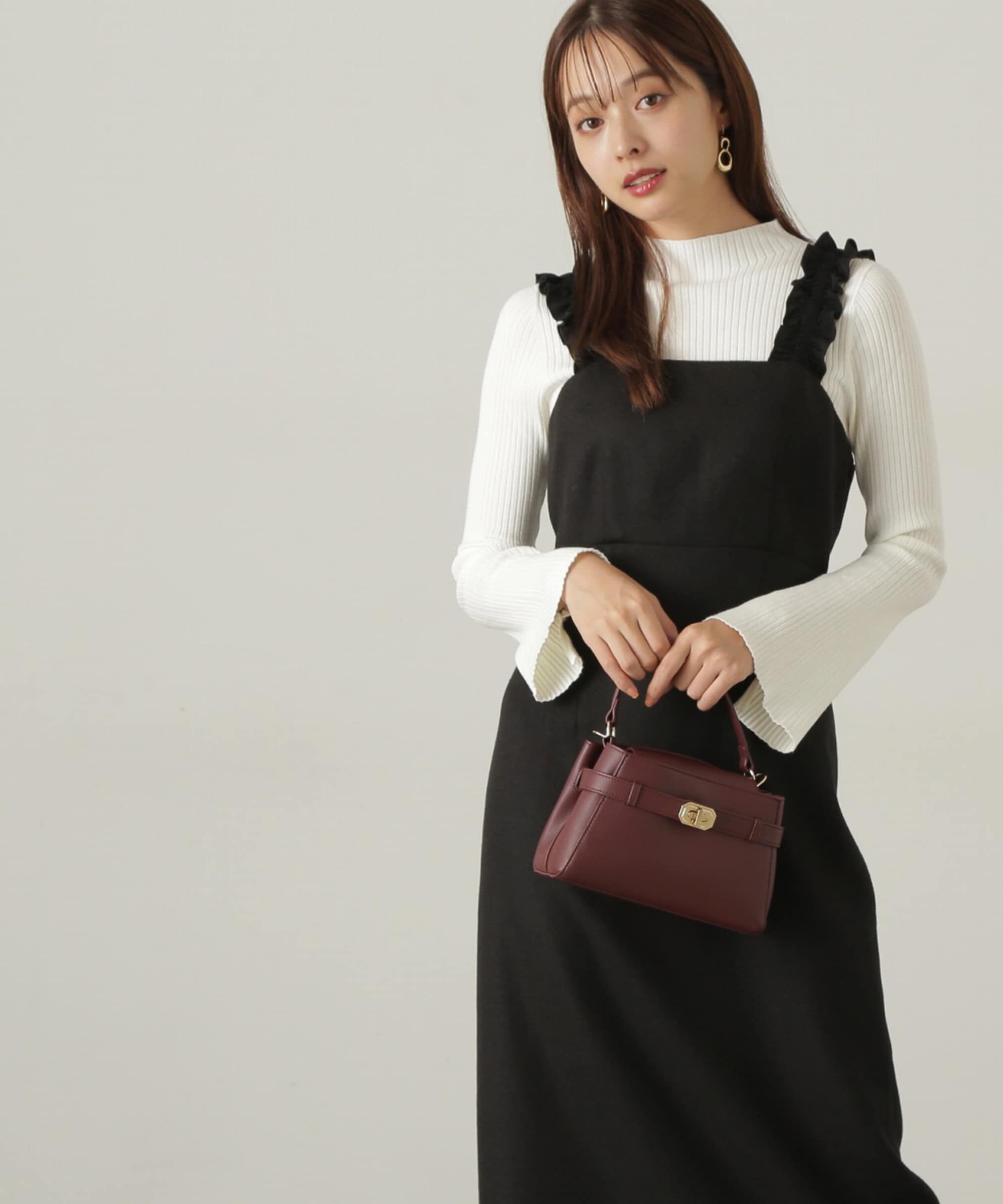 PROPORTION BODY DRESSING「パールボタンモックネックリブニット　24AW」|ニット・セーター|